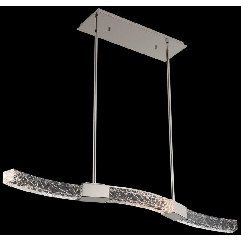 Athena Island Pendant Ceiling Light in Polished Nickel