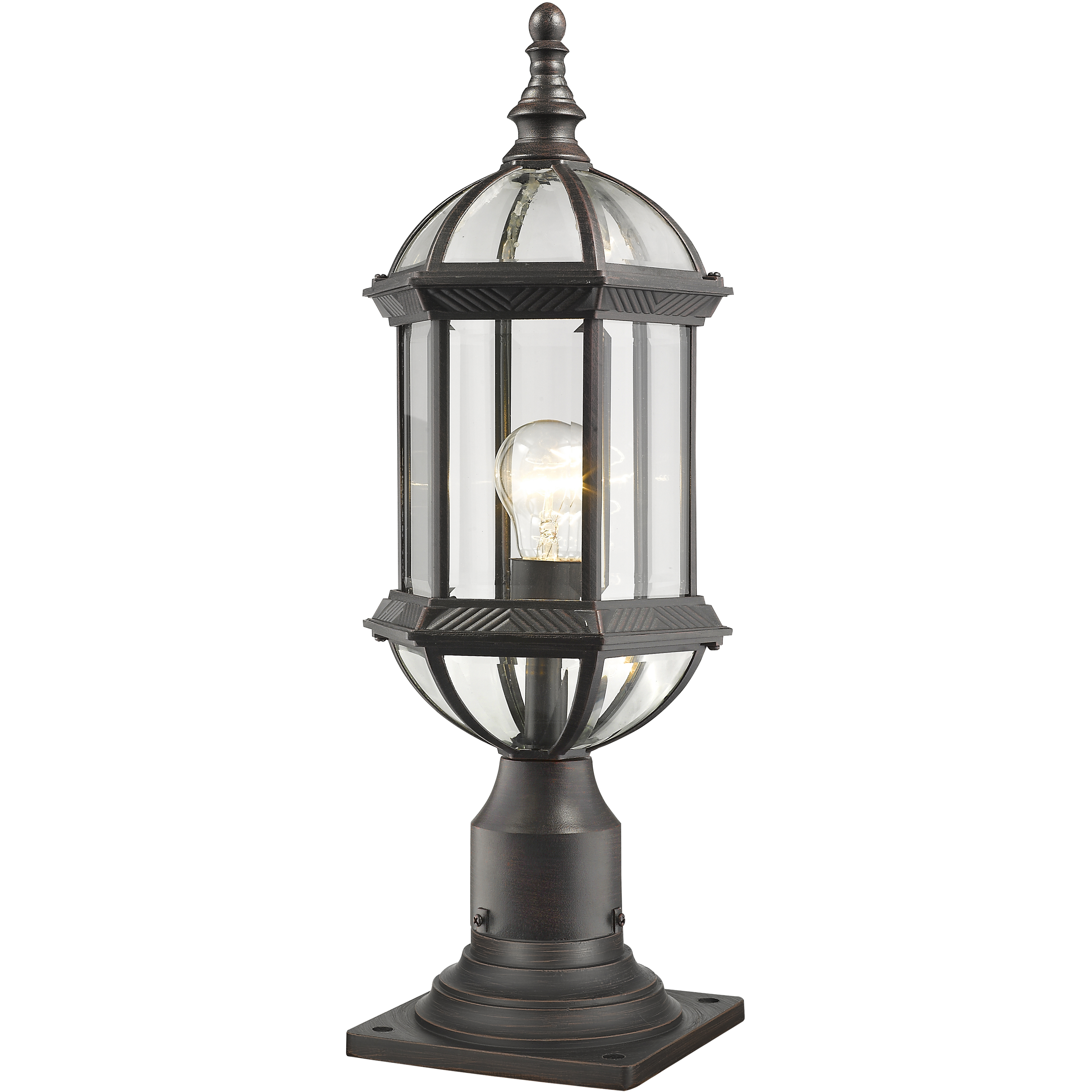 Annex 1 Light 21.5 inch Rust Outdoor Pier Mounted Fixture