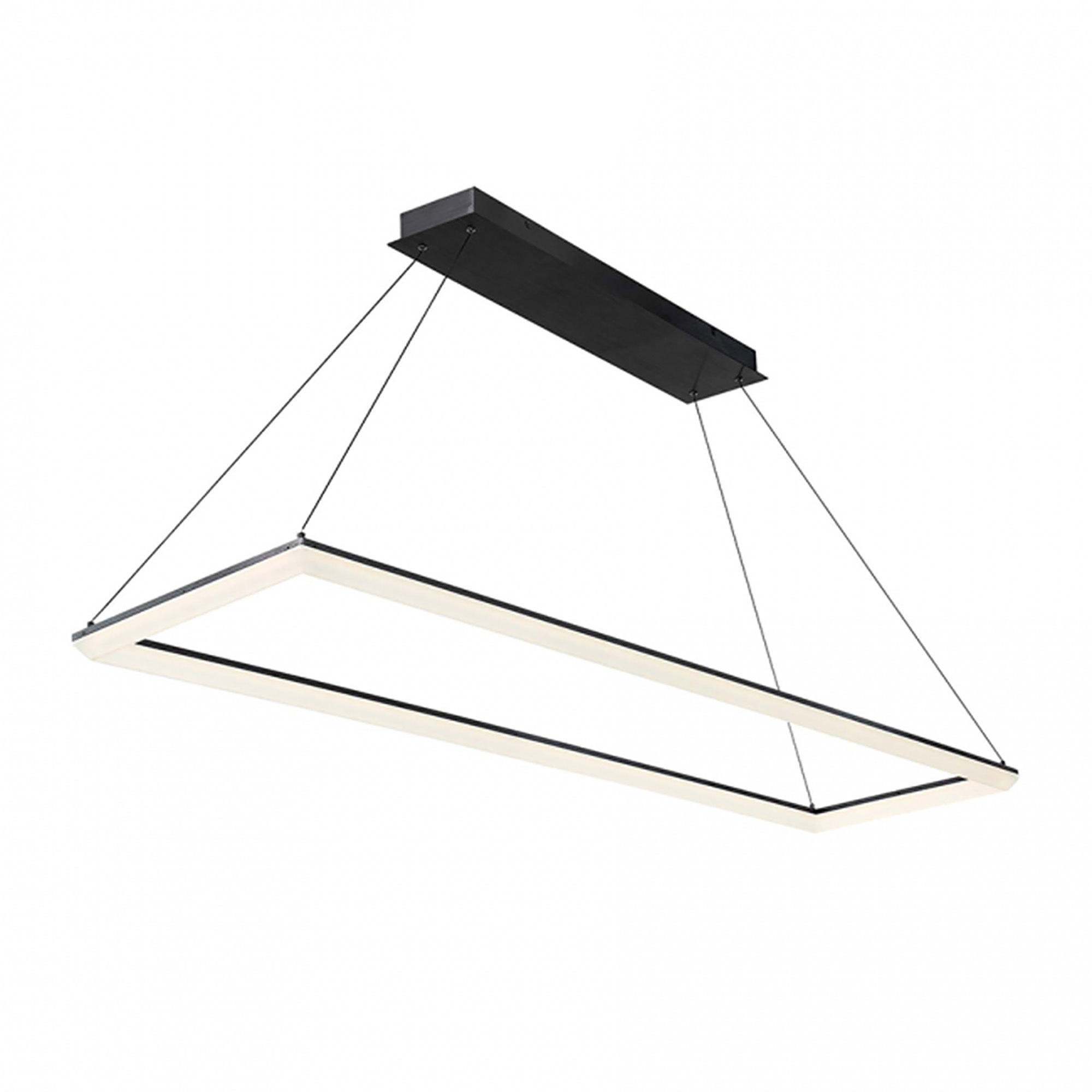 Frame LED 16 inch Black Pendant Ceiling Light, dweLED