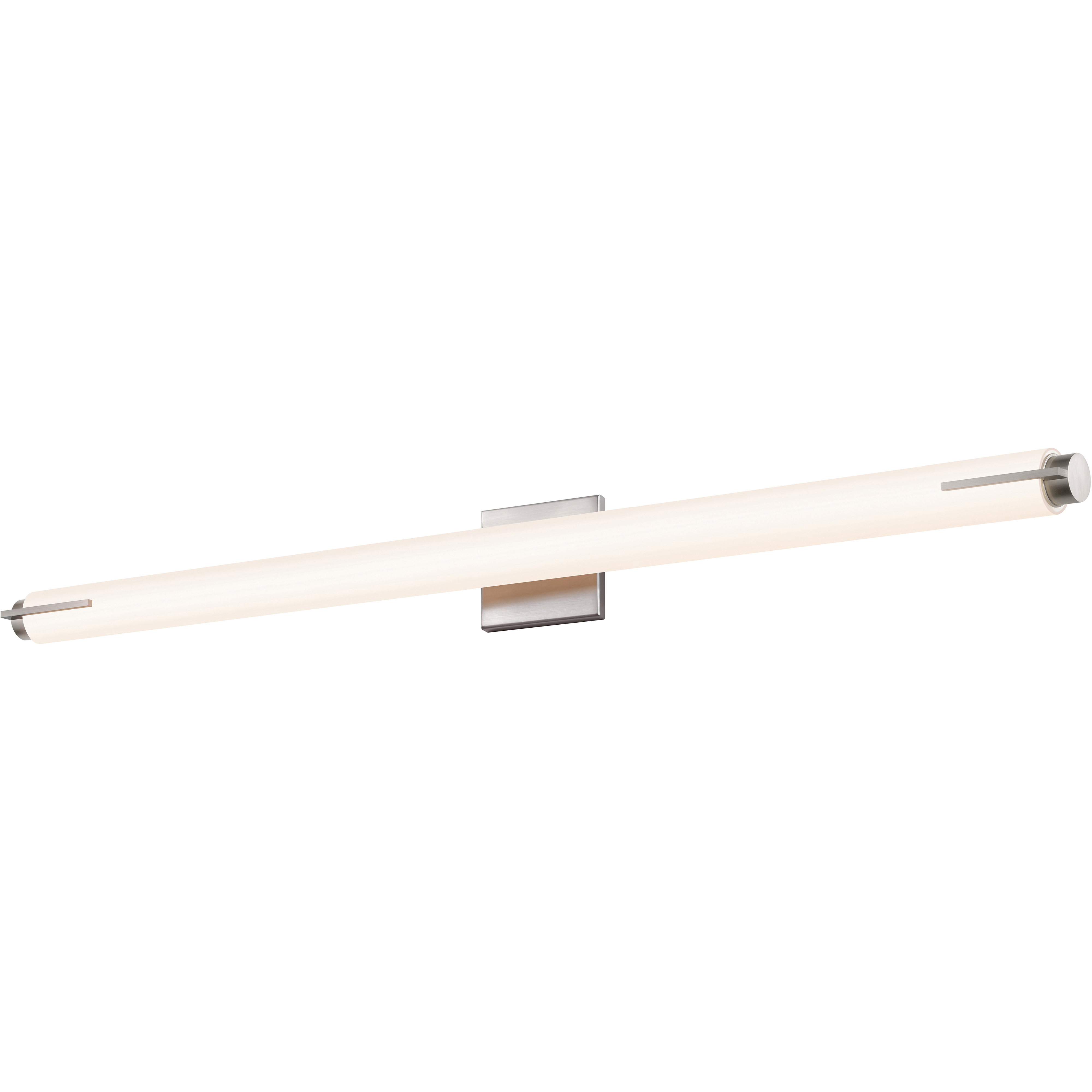 Tubo Slim LED 40 inch Satin Nickel Bath Bar Wall Light with Spine Trim