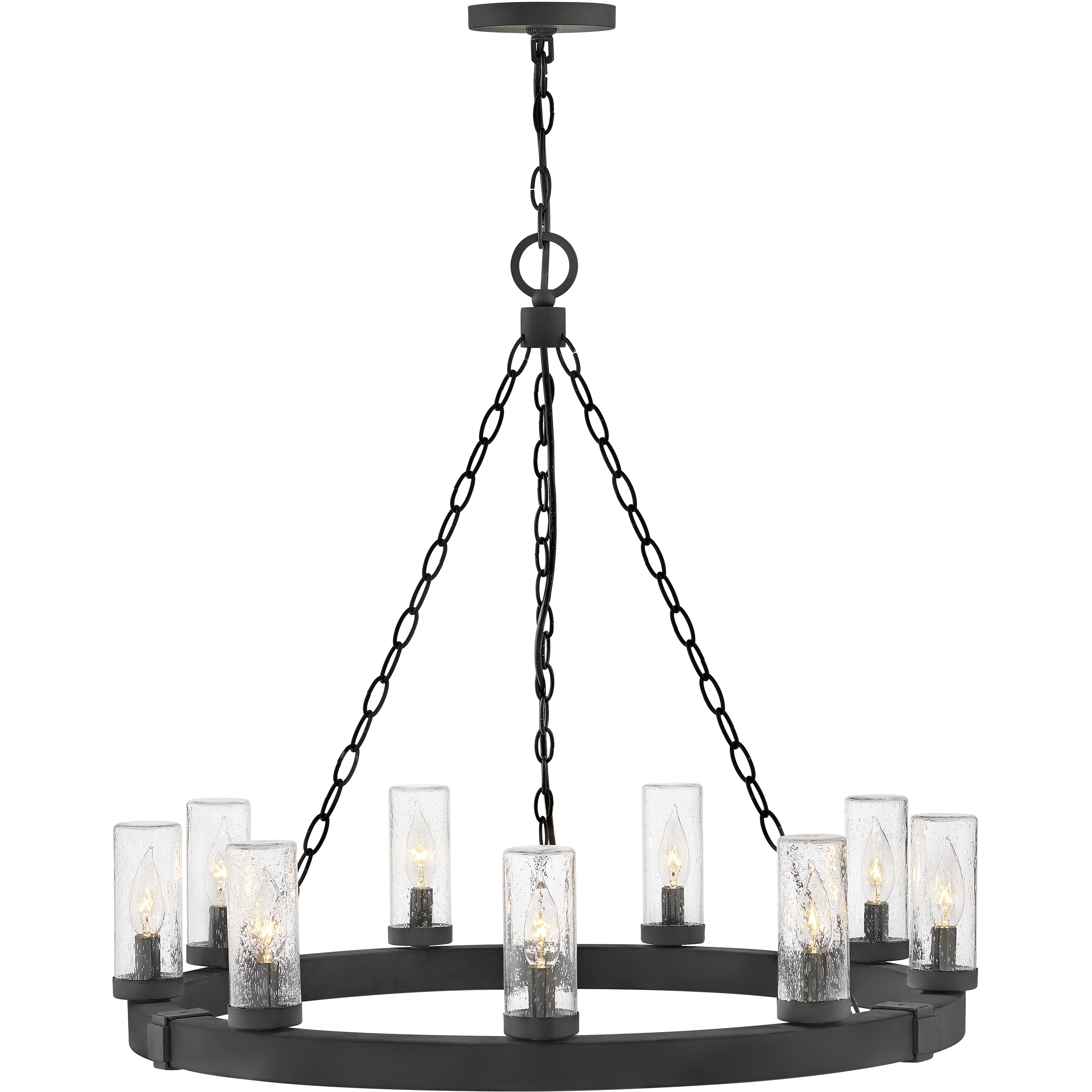 Open Air Sawyer LED 30 inch Black Outdoor Chandelier in 12V LED