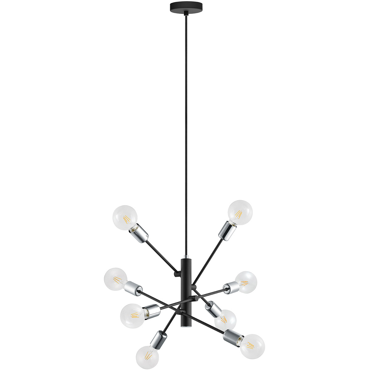 Gradoli 27.95 inch Matte Black Pendant Ceiling Light