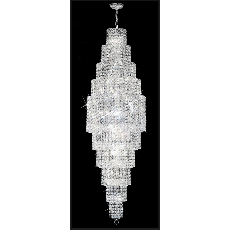 Prestige 58 Light 26 inch Silver Entry Chandelier Ceiling Light, Large
