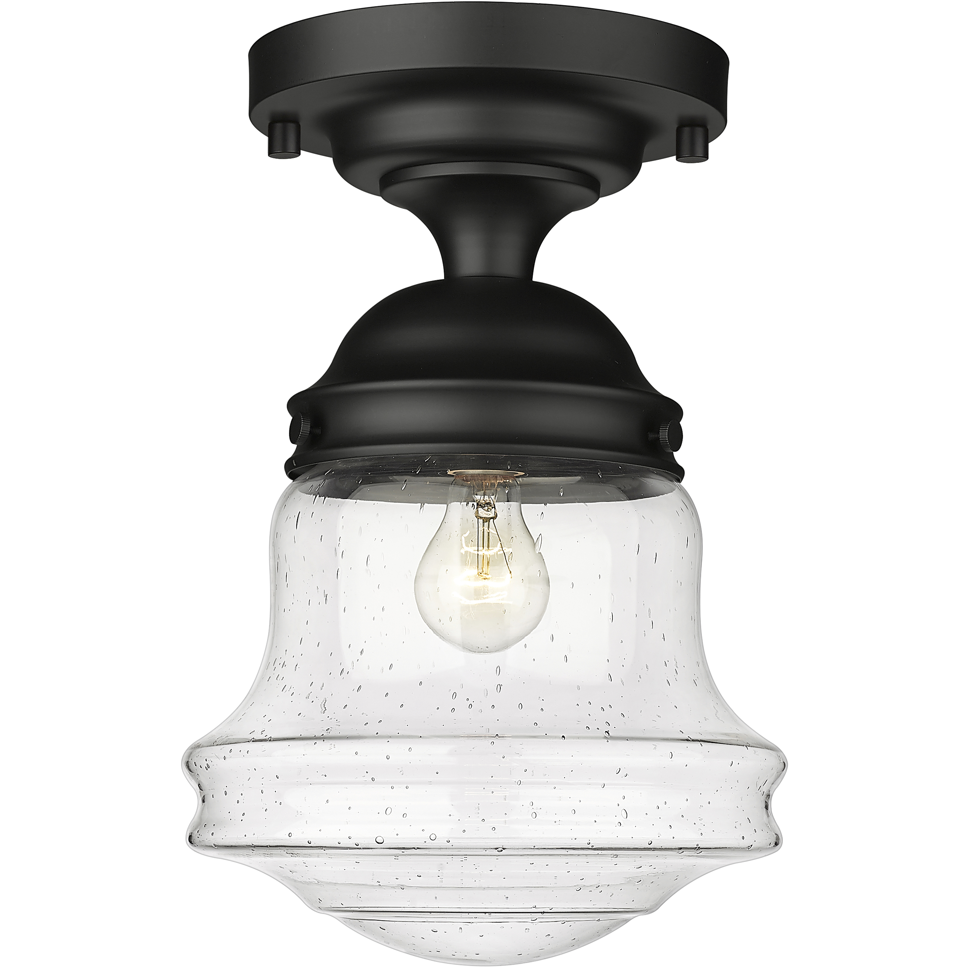 Vaughn 1 Light 10.5 inch Matte Black Flush Mount Ceiling Light