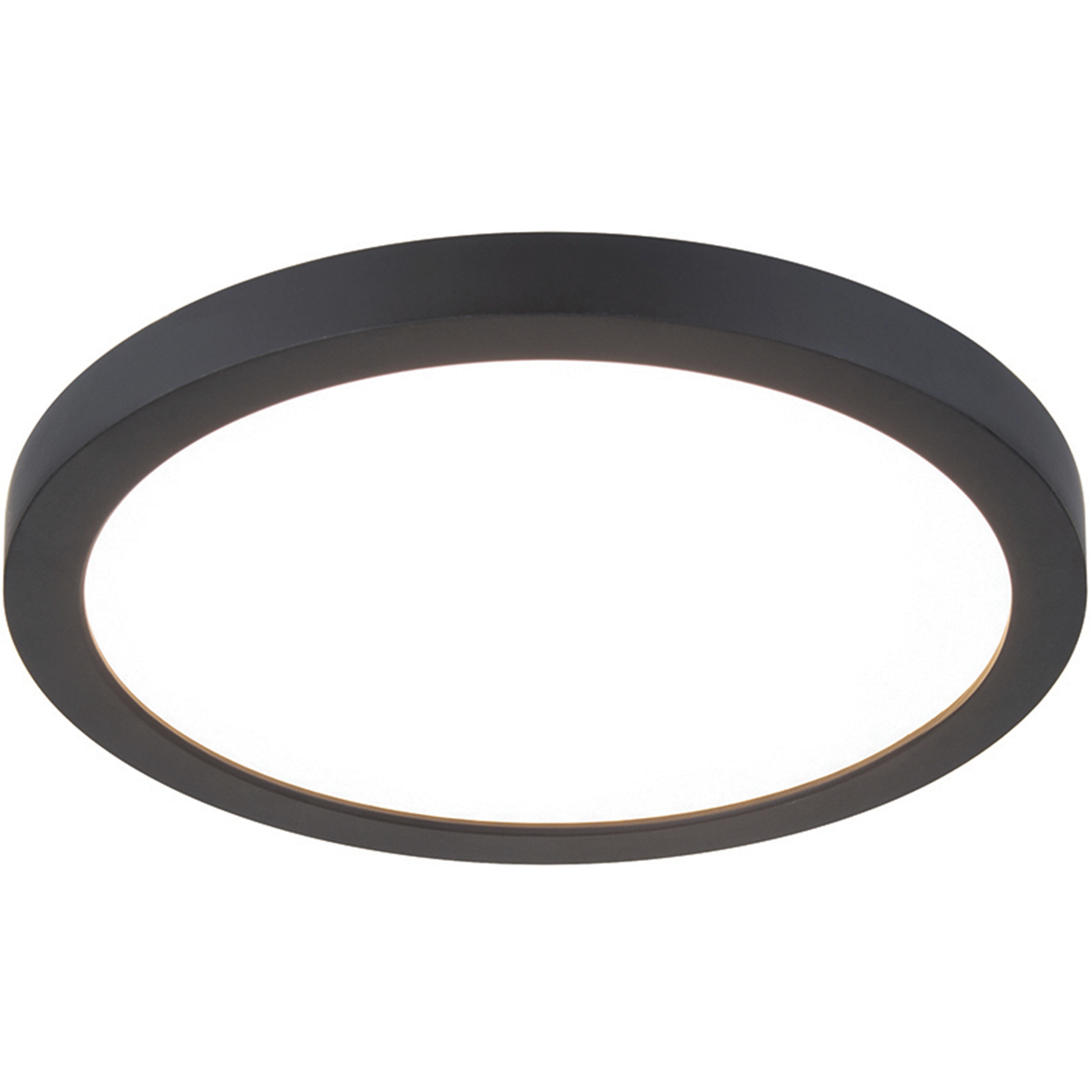 Round LED 7 inch Black Flush Mount Ceiling Light in 3500K, 1, WAC Limited