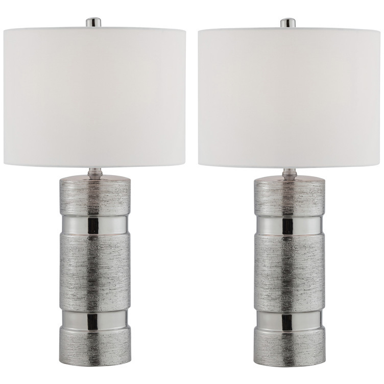 Lucano 25 inch 100.00 watt Silver Table Lamp Portable Light
