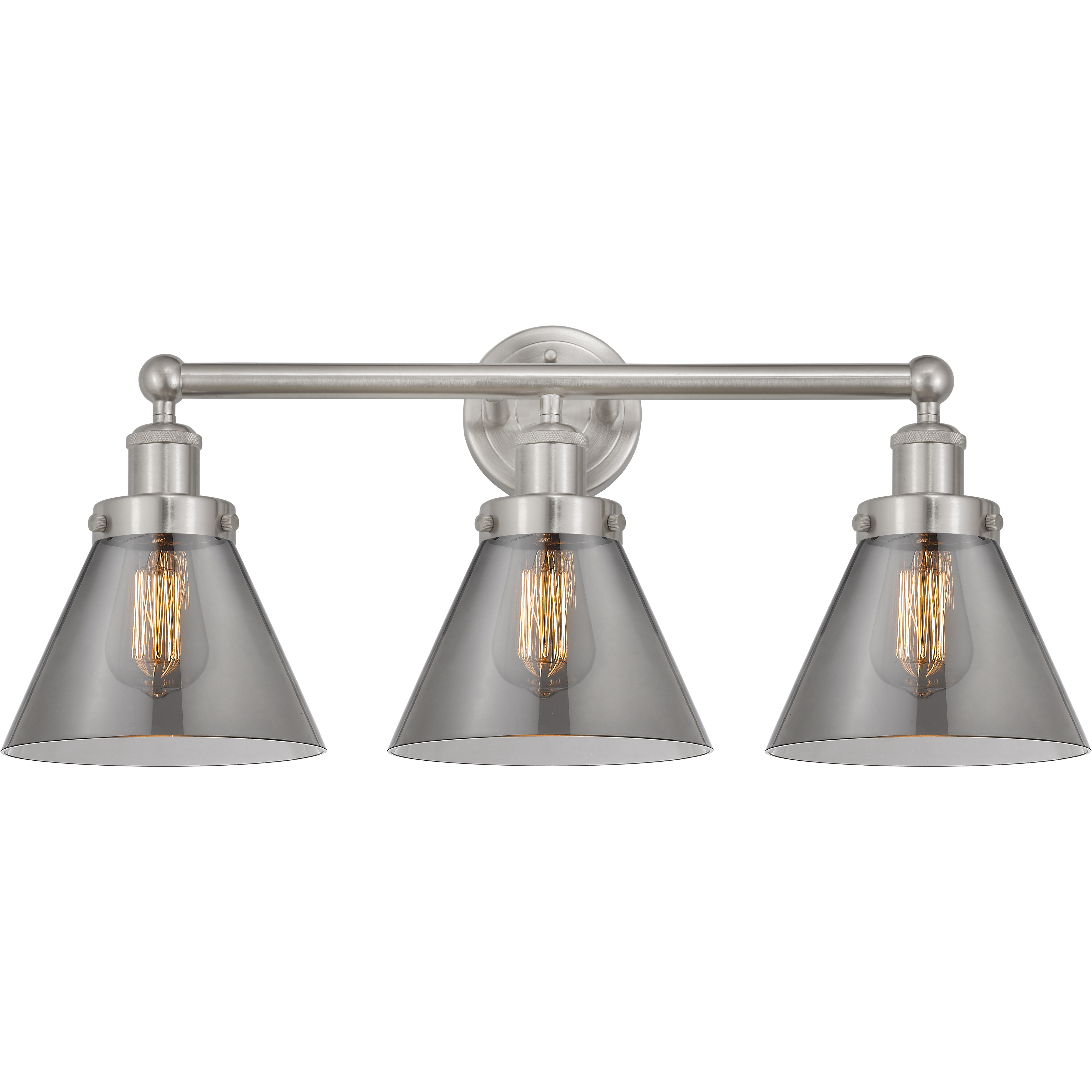 Cone 3 Light 25.75 inch Brushed Satin Nickel Bath Vanity Light Wall Light