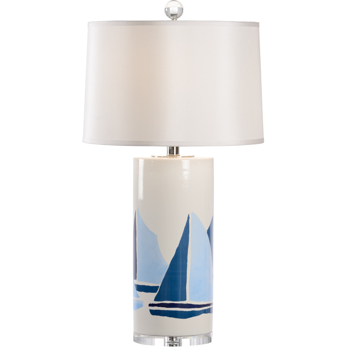 Jamie Merida 35 inch 100.00 watt Blues/White Glaze/Clear Table Lamp Portable Light