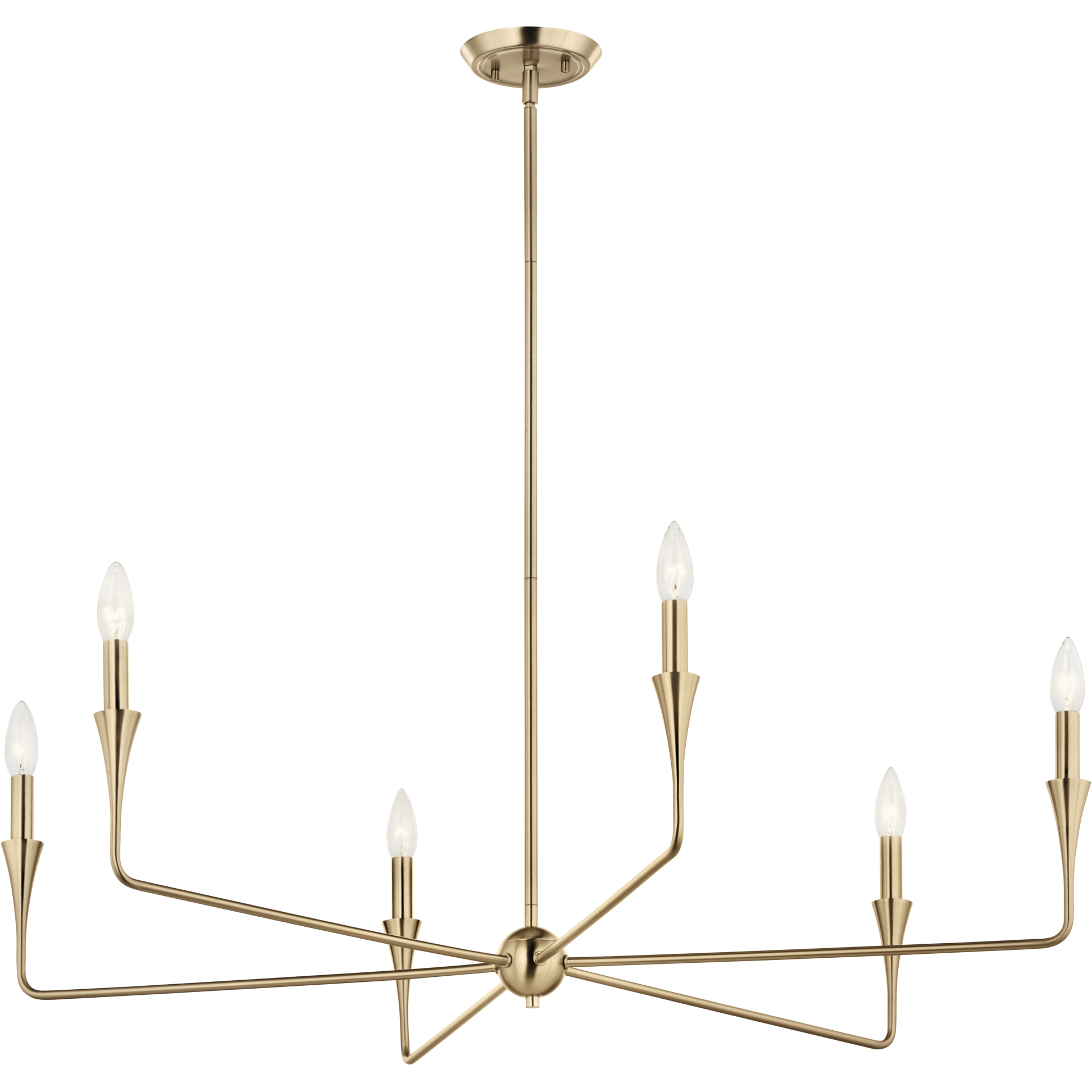 Alvaro 6 Light Champagne Bronze Chandelier Ceiling Light, 1 Tier Medium