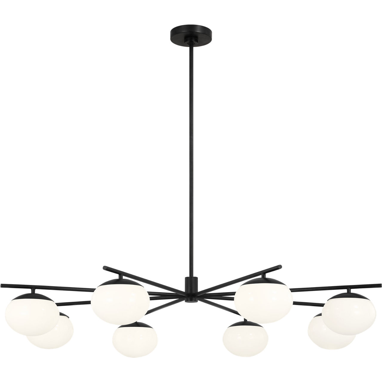 ED Ellen DeGeneres Lune 8 Light 49 inch Aged Iron Chandelier Ceiling Light