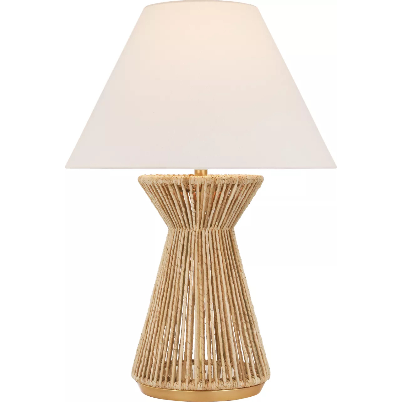 Chapman & Myers Antigua 29.5 inch 15 watt Natural Abaca and Antique-Burnished Brass Table Lamp Portable Light