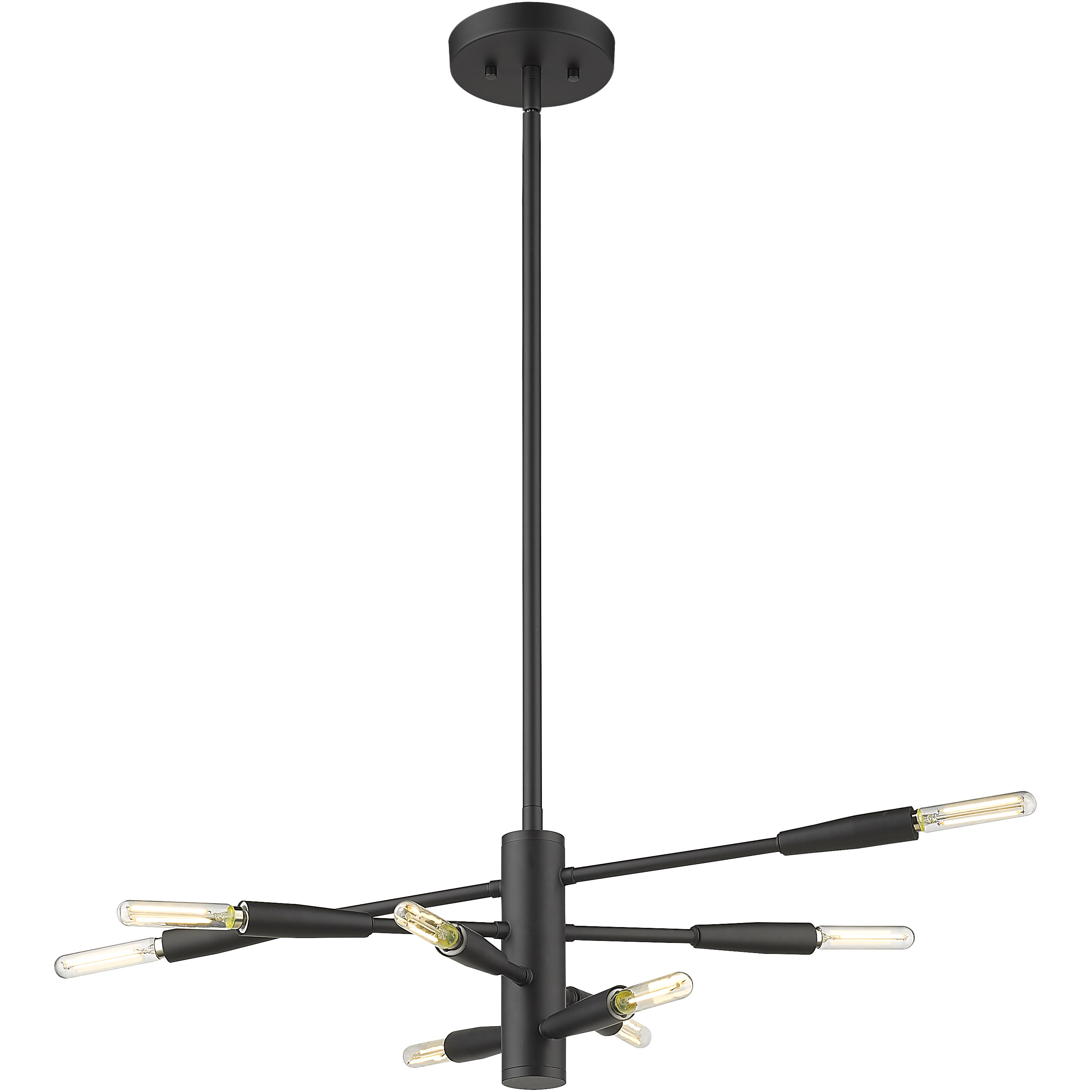 Ascension 8 Light 16 inch Matte Black Chandelier Ceiling Light