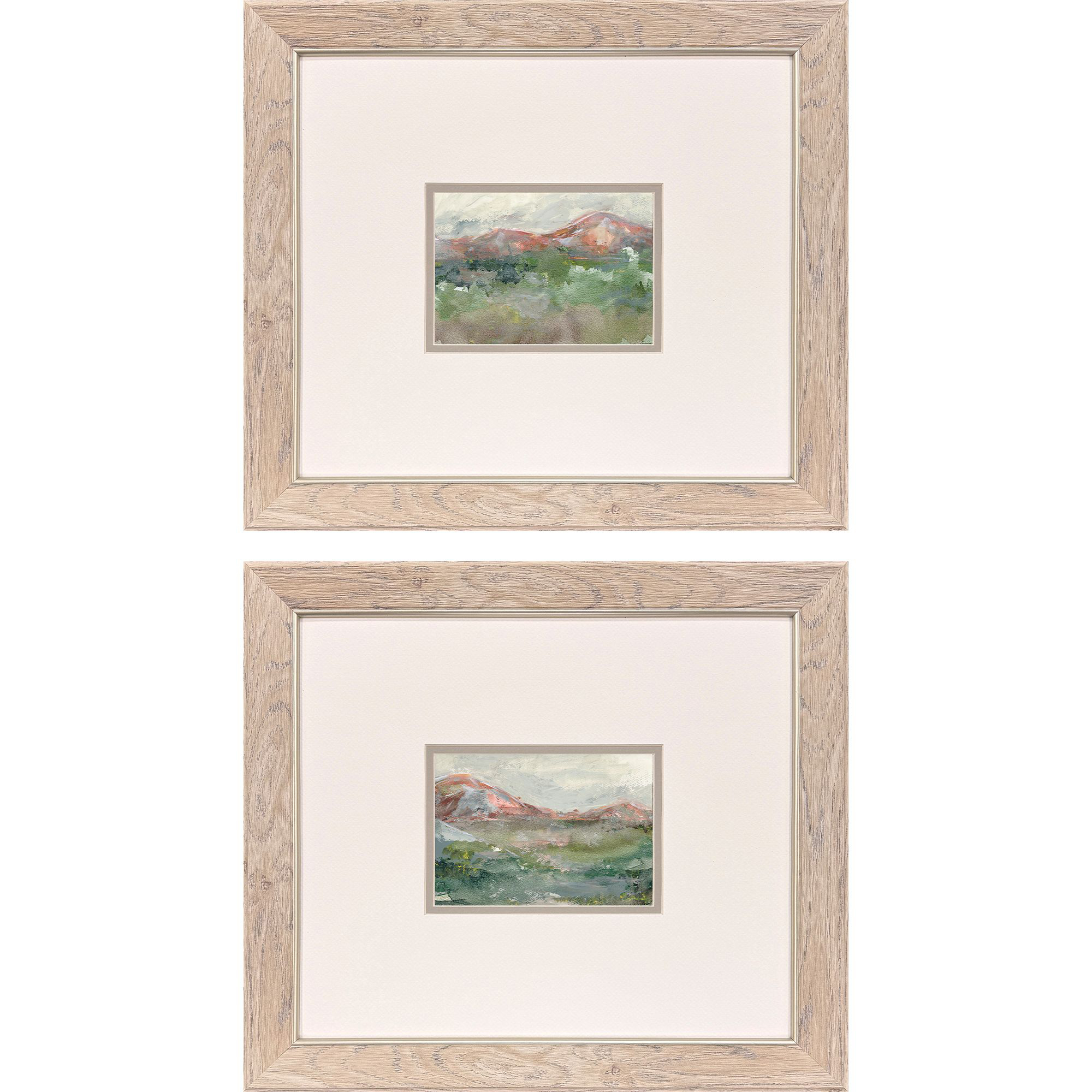 Mountain Canyon Green and Red and Gray and Brown Framed Art, Propac