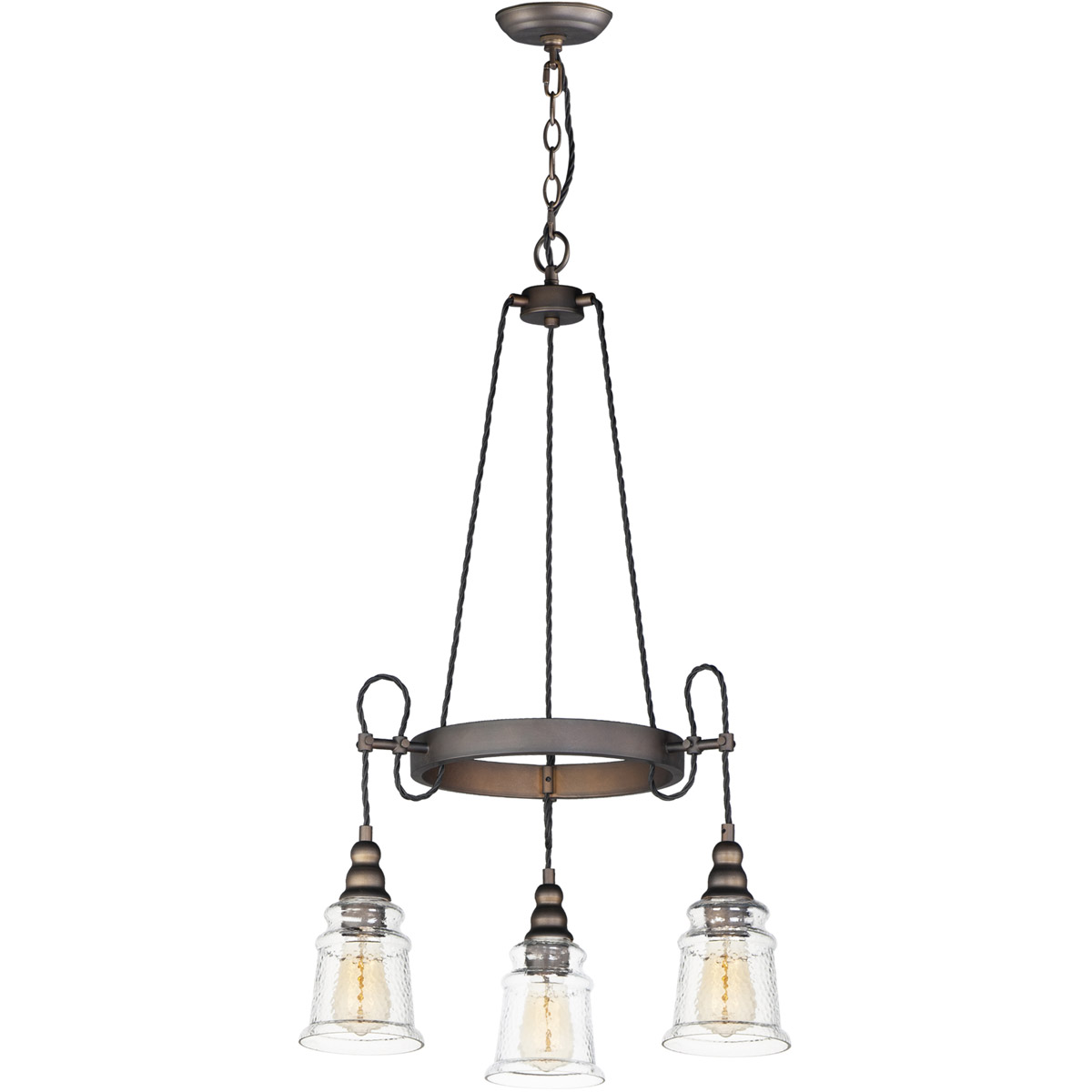 Revival 3 Light 23 inch Oil Rubbed Bronze Chandelier Ceiling Light