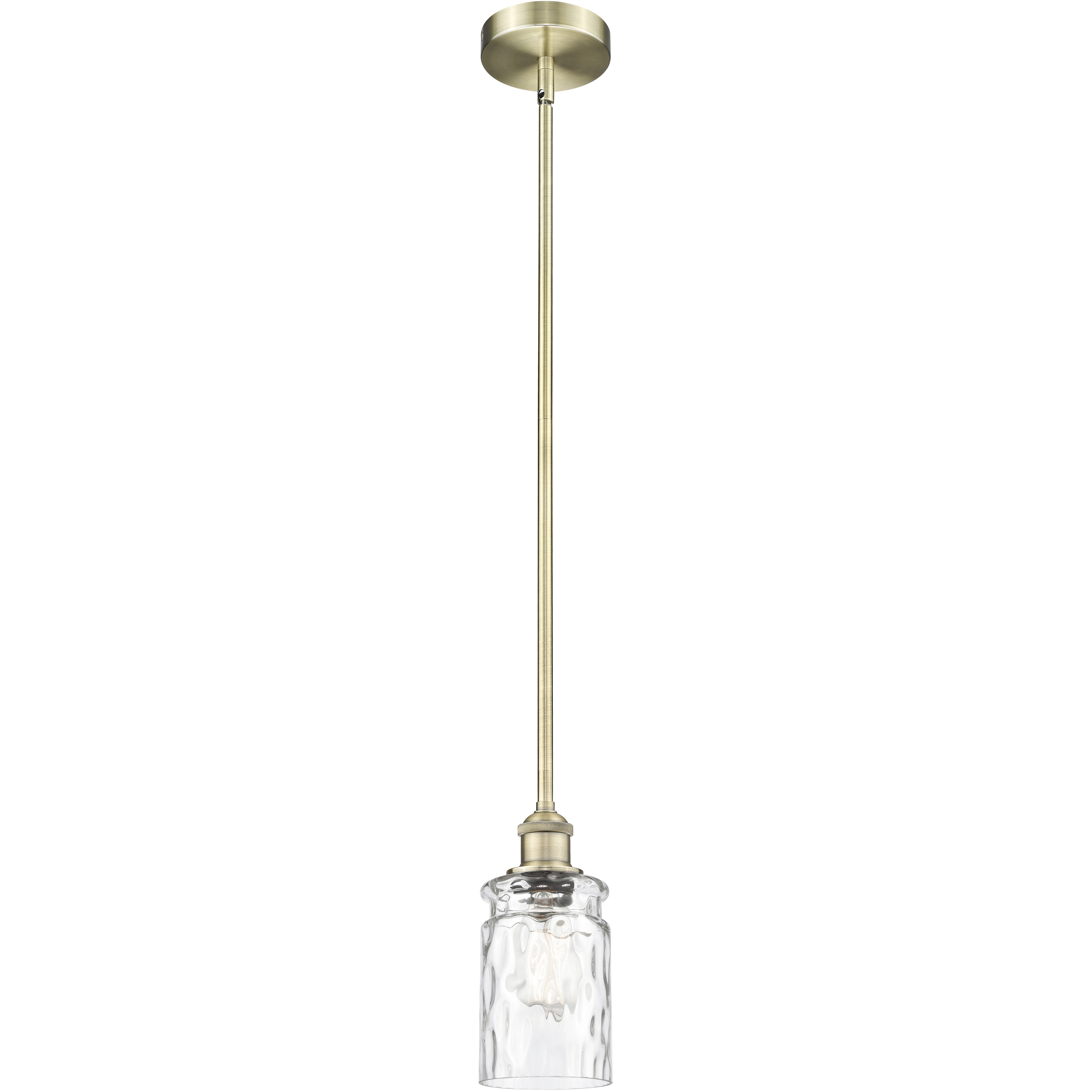 Edison Candor 1 Light 4.75 inch Antique Brass Mini Pendant Ceiling Light