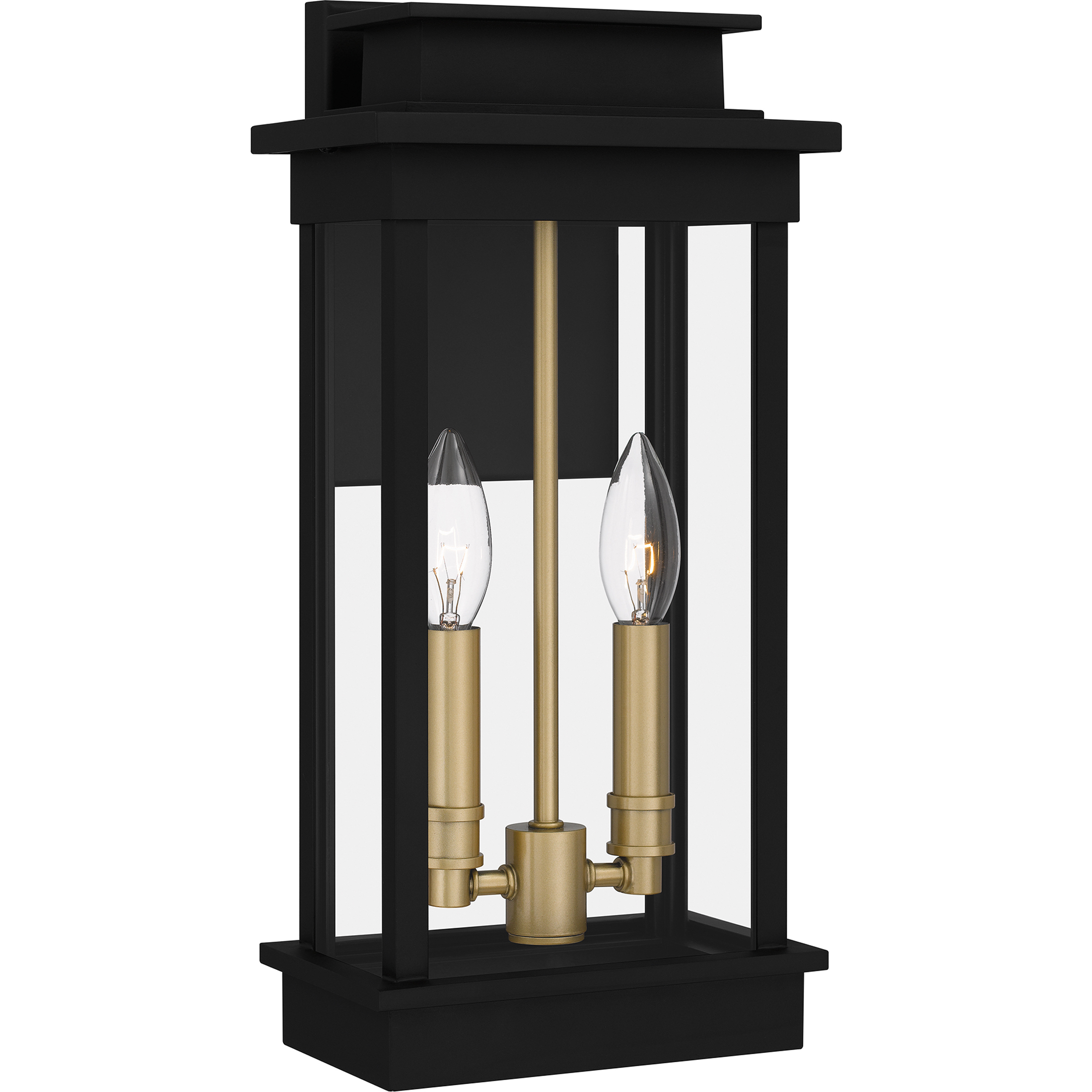 Noelle 2 Light 16 inch Matte Black Outdoor Wall Lantern