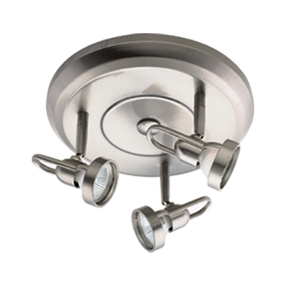 Signature 3 Light 3.25 inch Satin Chrome Flush Mount Ceiling Light
