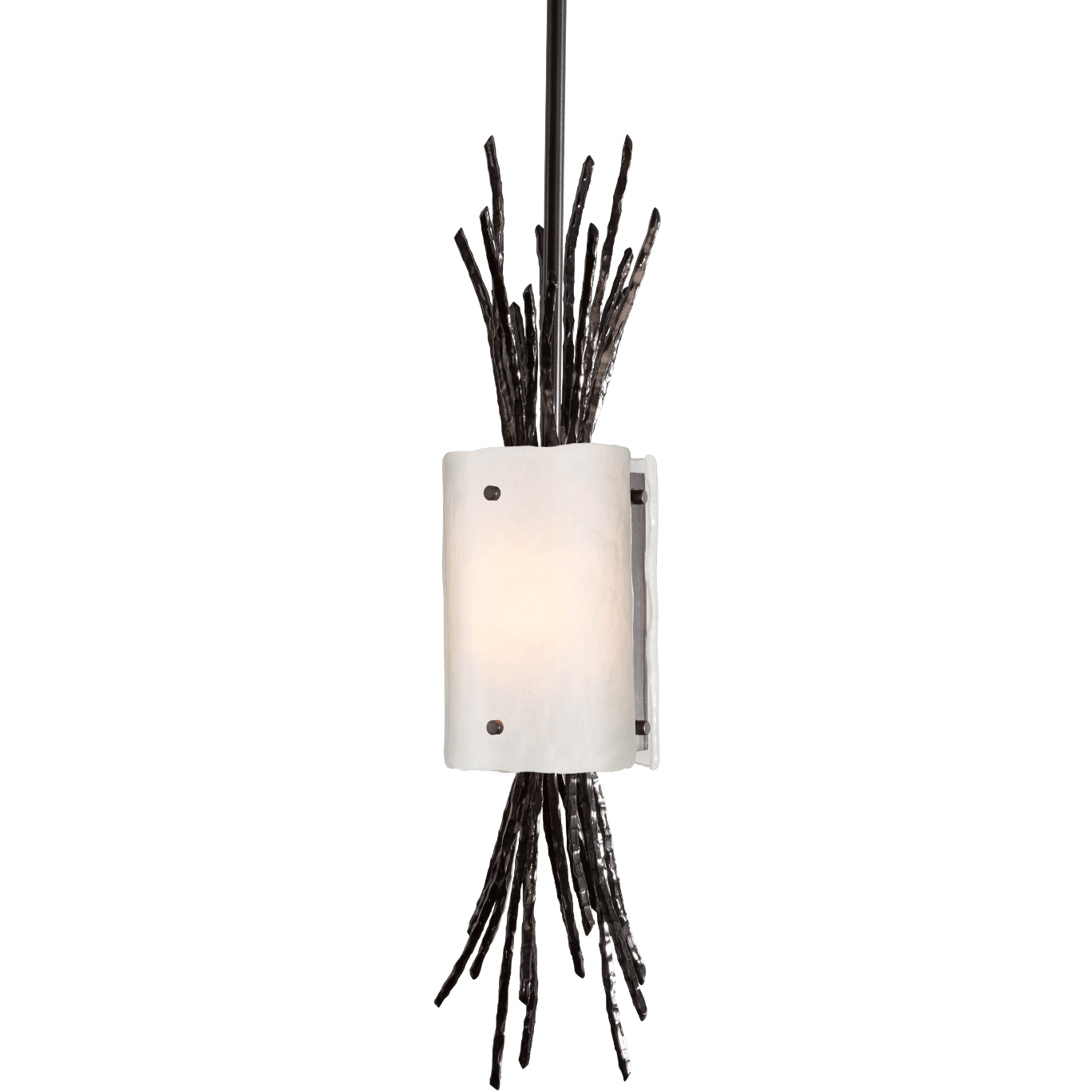 Ironwood 1 Light 5.8 inch Burnished Bronze Pendant Ceiling Light in Ivory Wisp, Thistle
