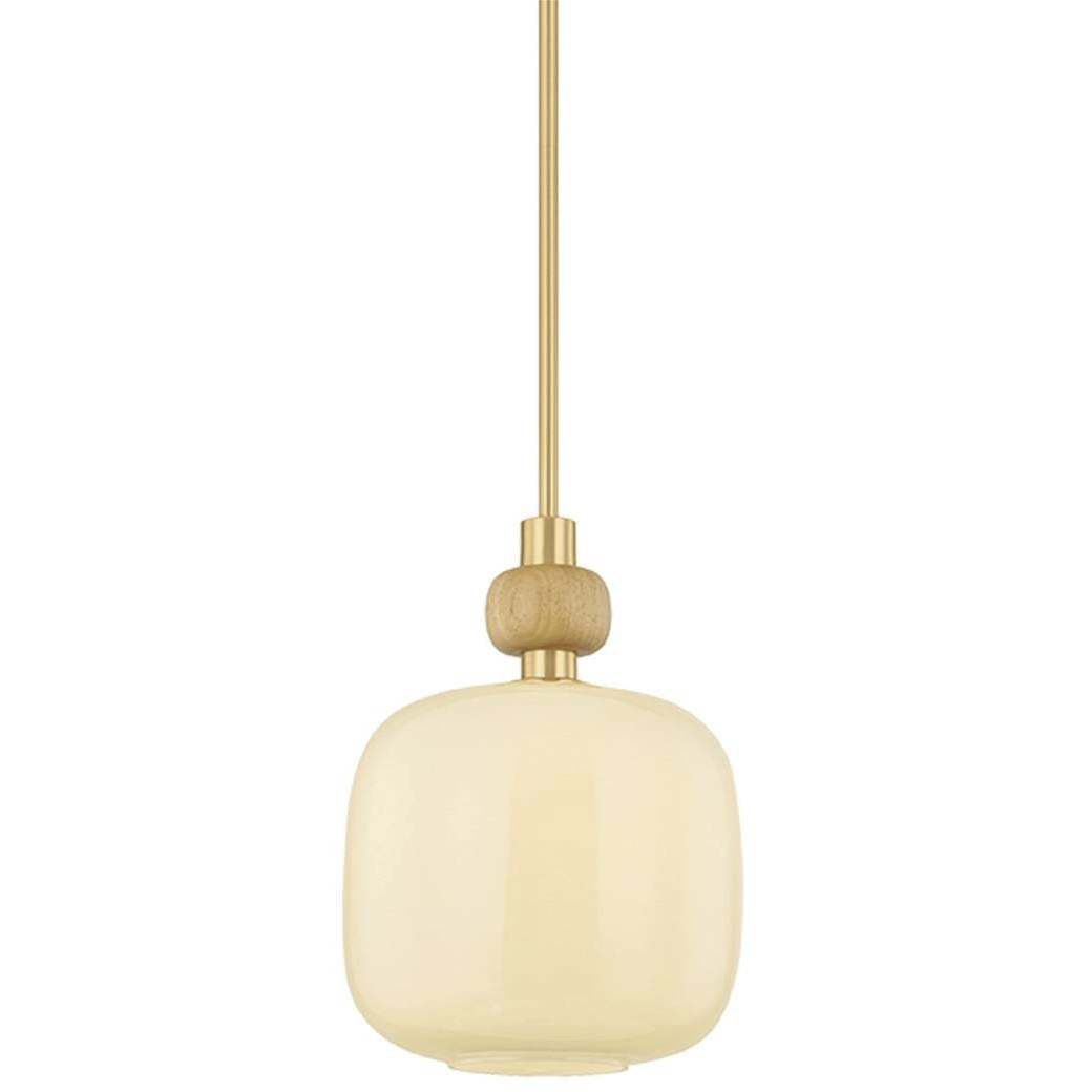 Elise 1 Light 12.25 inch Aged Brass Pendant Ceiling Light