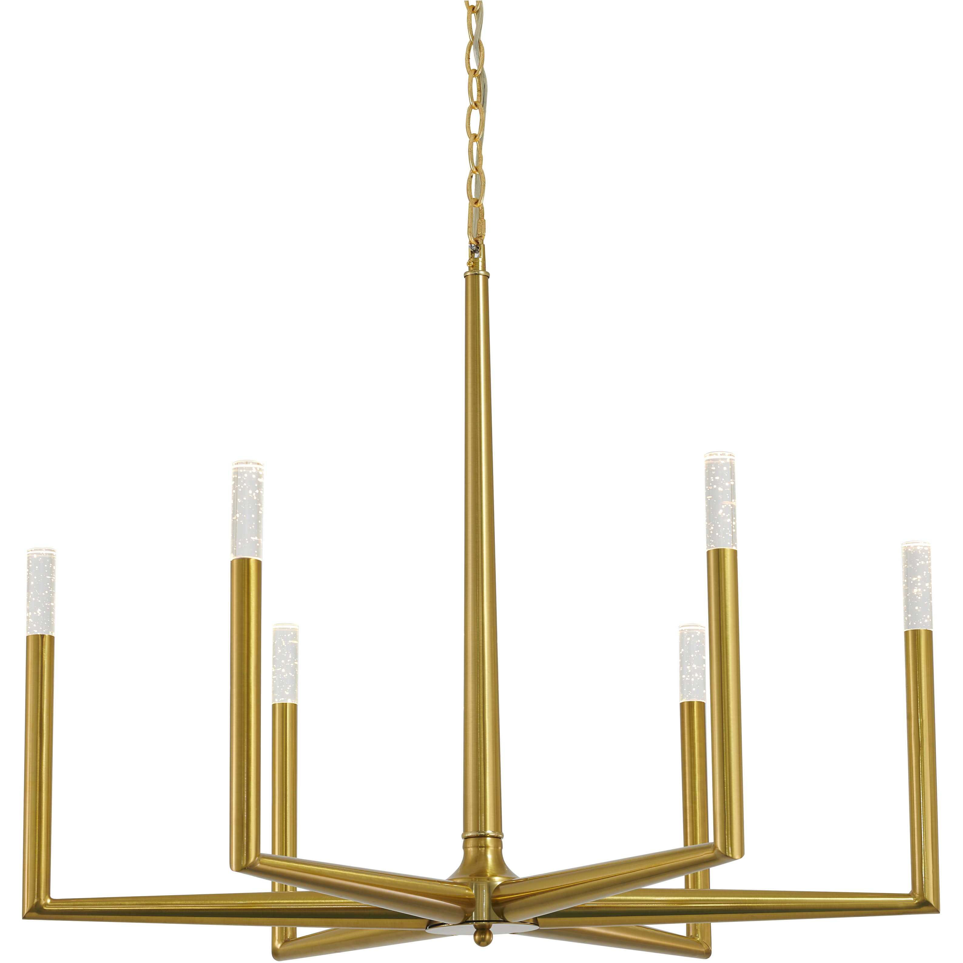 Canada 6 Light 32 inch Satin Brass Chandelier Ceiling Light