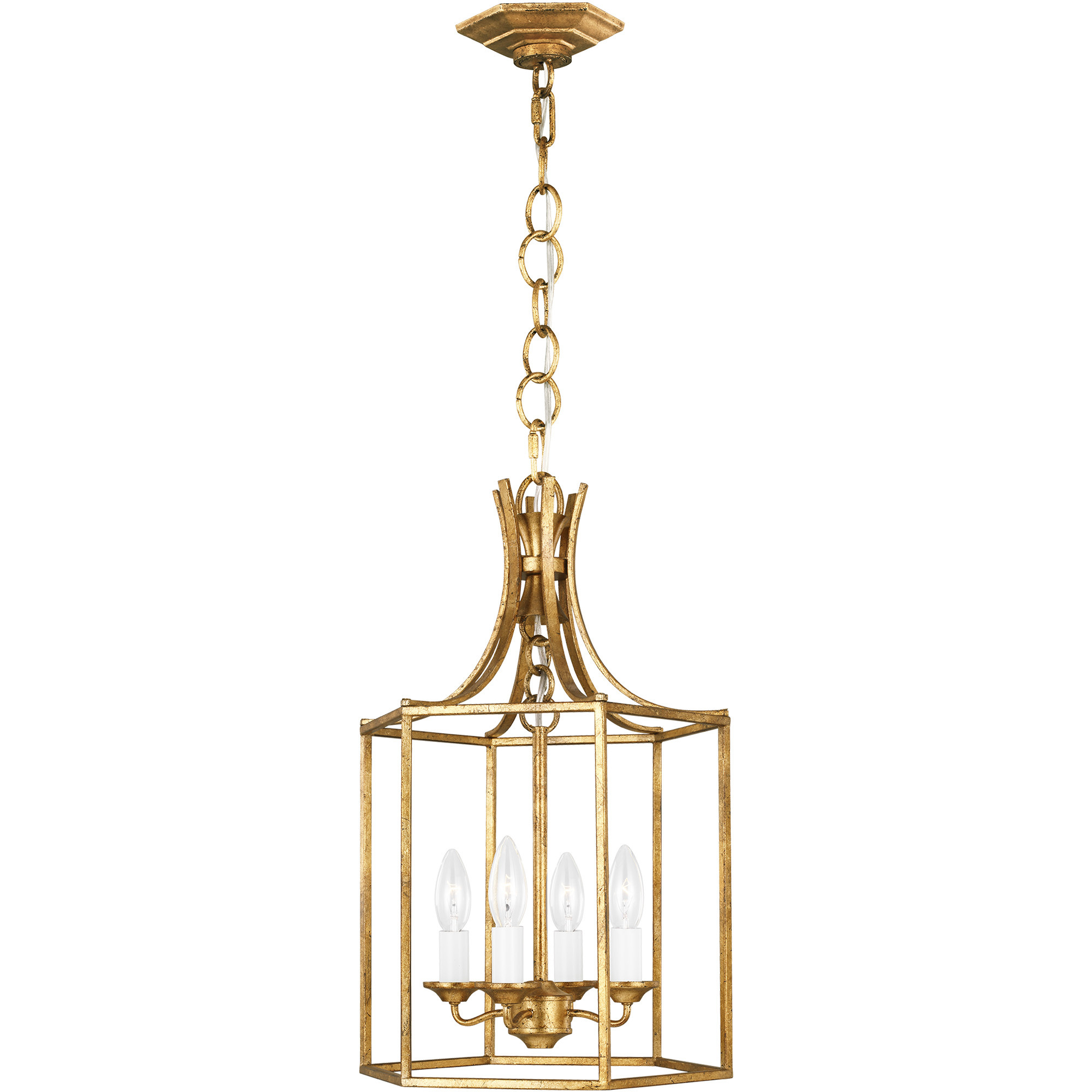 AH by Alexa Hampton Bantry House 4 Light 12.5 inch Antique Gild Lantern Pendant Ceiling Light