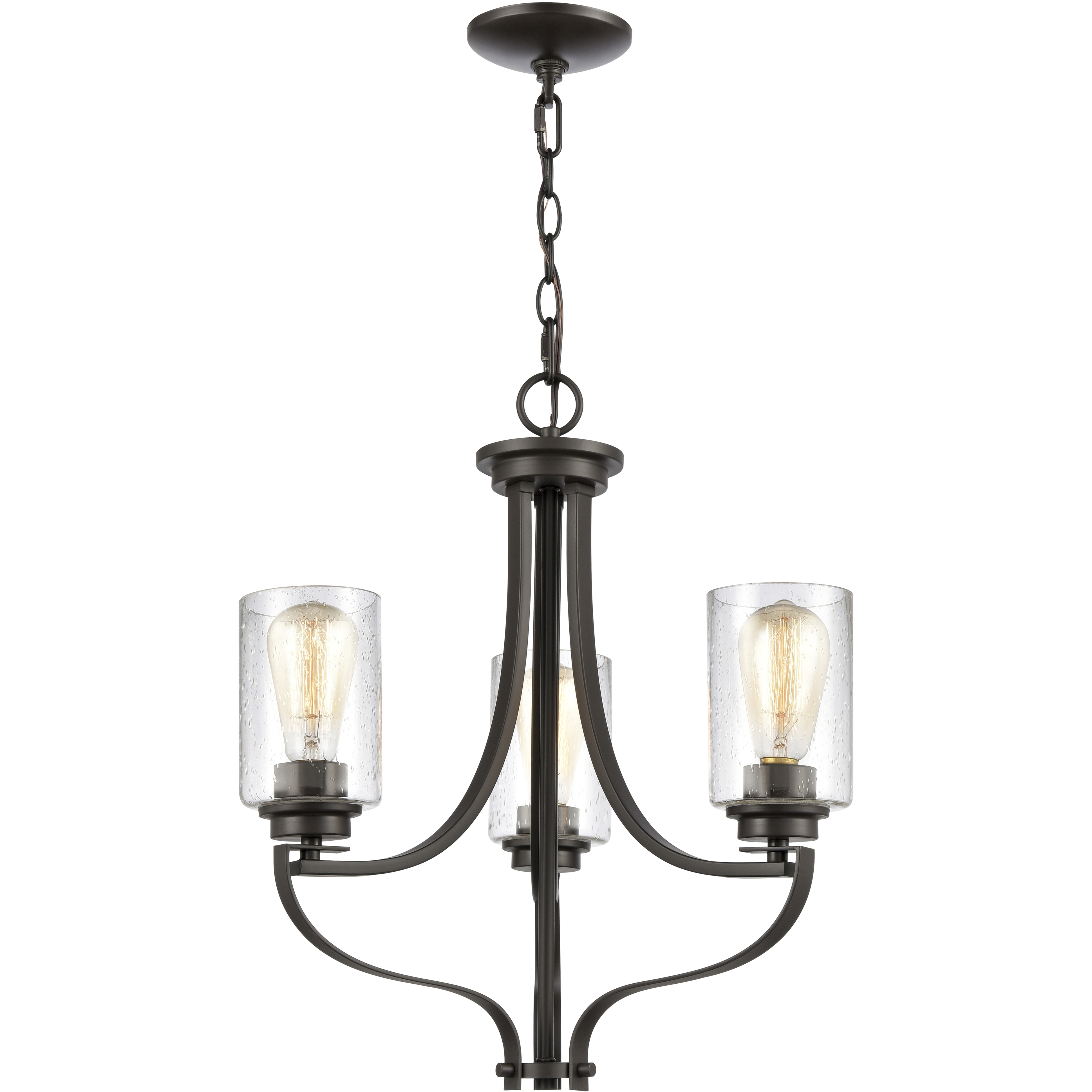 Market Square 3 Light 19 inch Oil Rubbed Bronze Chandelier Ceiling Light