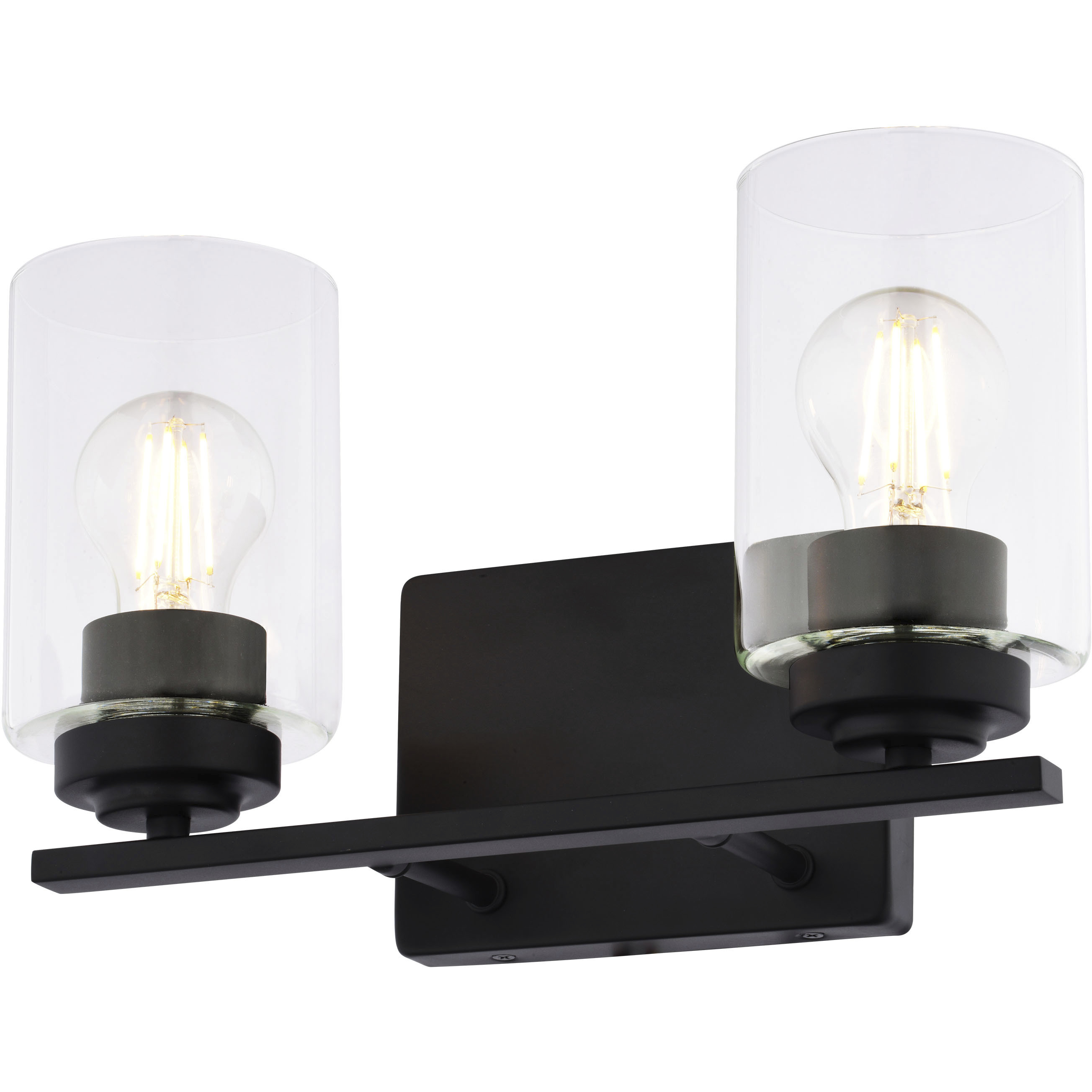 Park Ridge 2 Light 13 inch Matte Black Bathroom Light Wall Light
