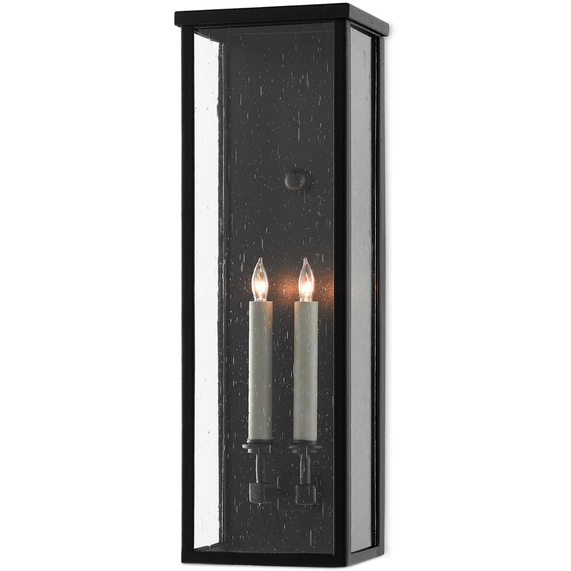 Tanzy 2 Light 23.75 inch Midnight Black Outdoor Wall Sconce, Medium