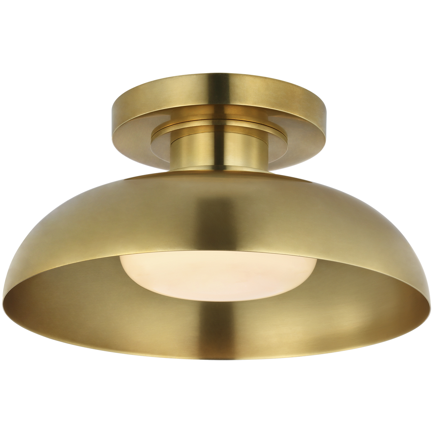 Amber Lewis Cyrus LED 8 inch Hand-Rubbed Antique Brass Flush Mount Ceiling Light
