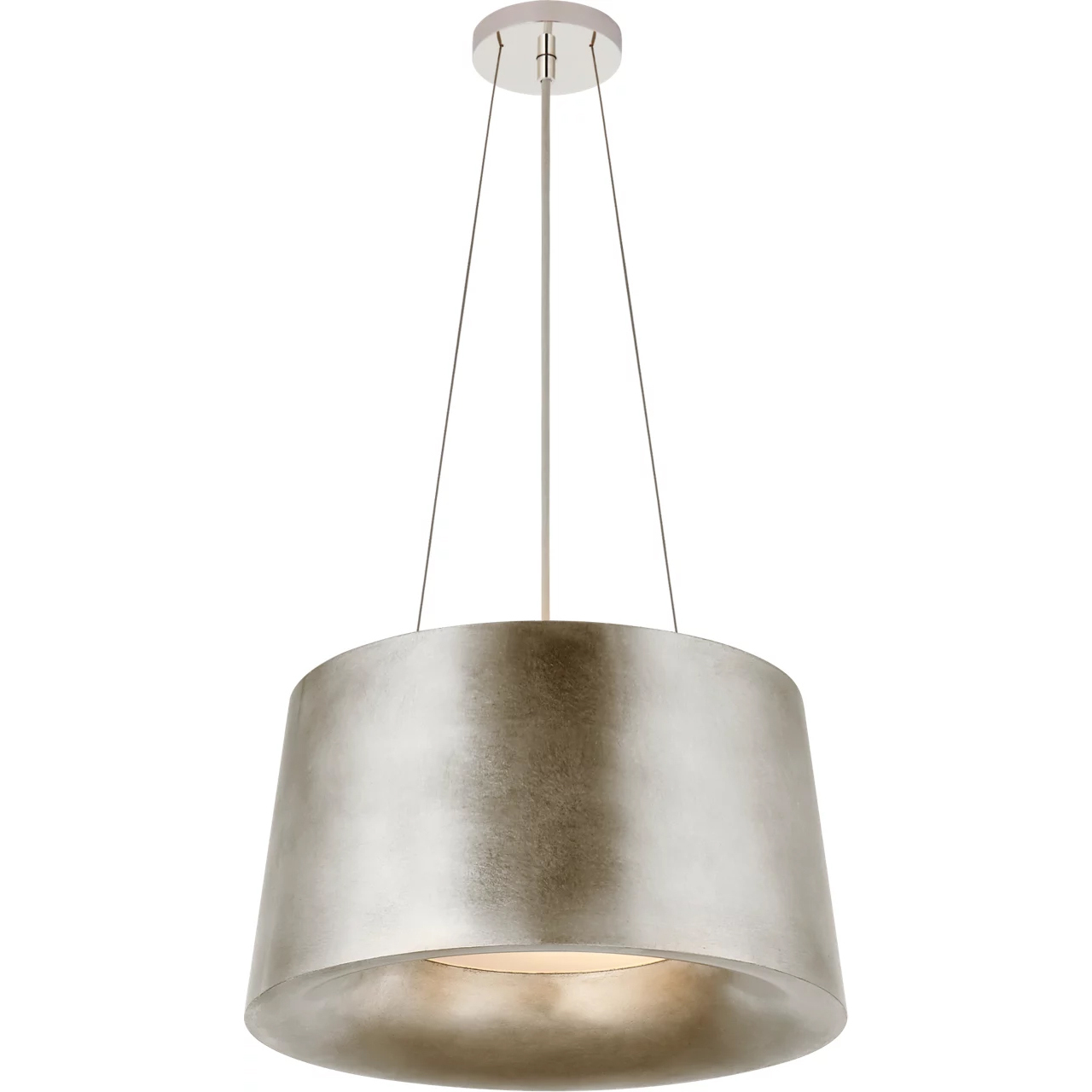 Barbara Barry Halo 2 Light 19 inch Burnished Silver Leaf Hanging Shade Ceiling Light, Small