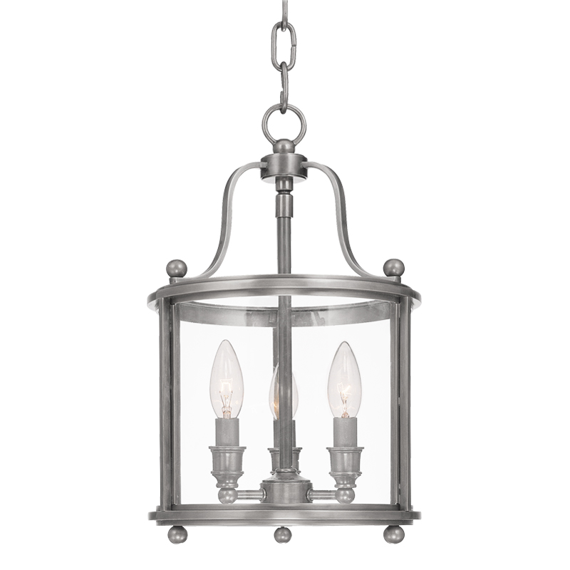 Mansfield 3 Light 10 inch Antique Nickel Pendant Ceiling Light