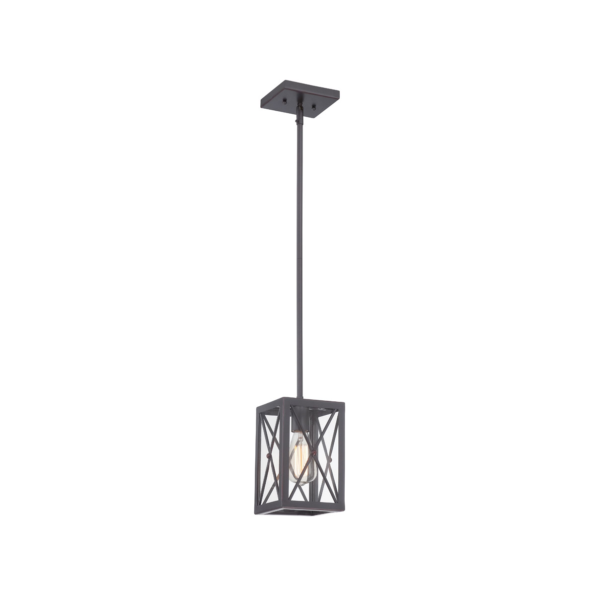 High Line 1 Light 5.5 inch Satin Bronze Mini Pendant Ceiling Light