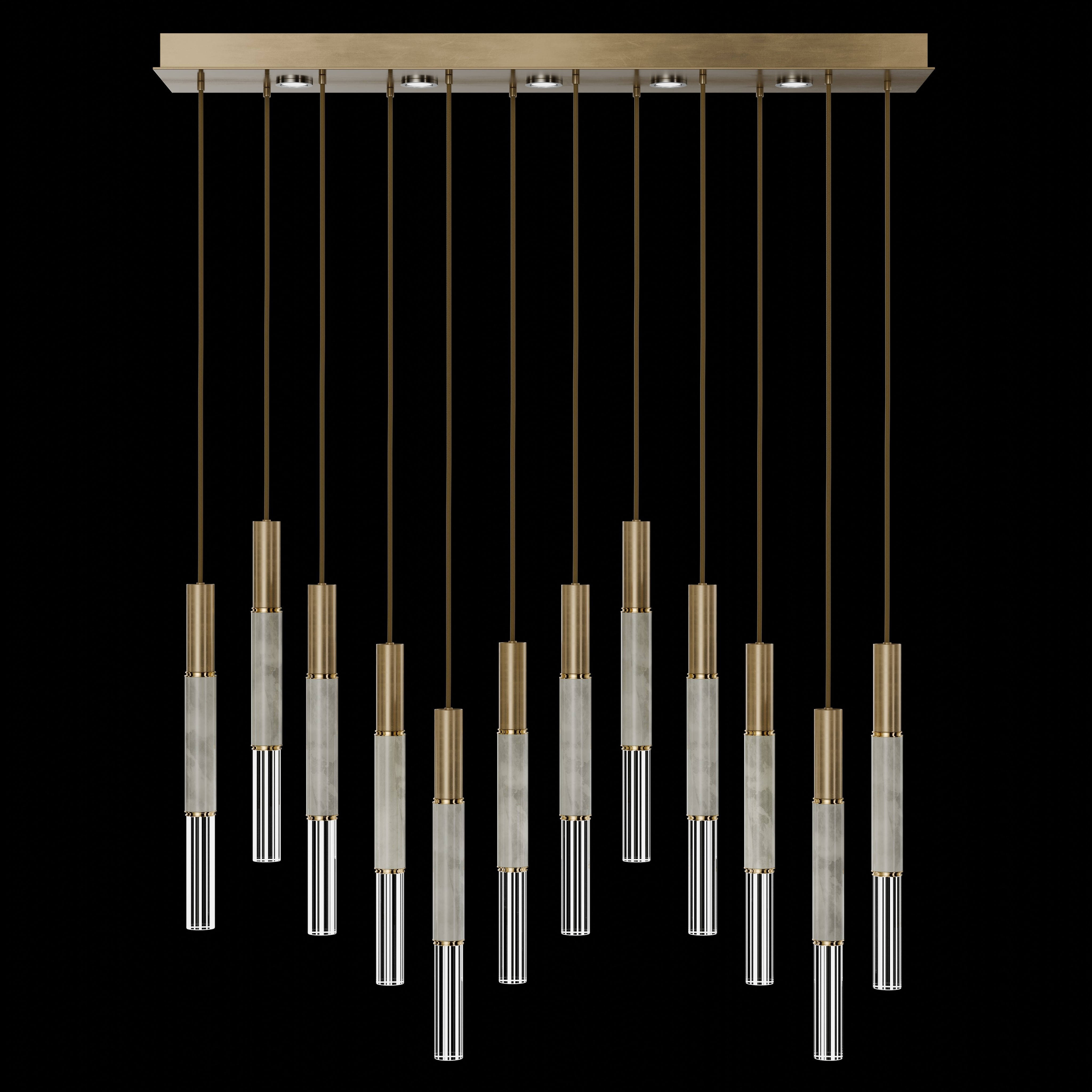 Antonia 17 Light 61 inch Gold Pendant Ceiling Light