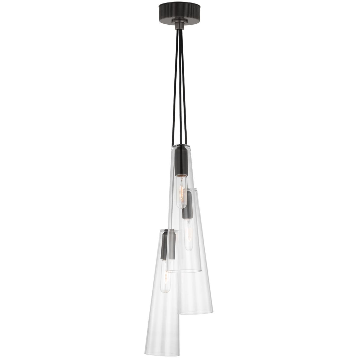 Ray Booth Osvaldo LED 9 inch Bronze Triple Pendant Ceiling Light