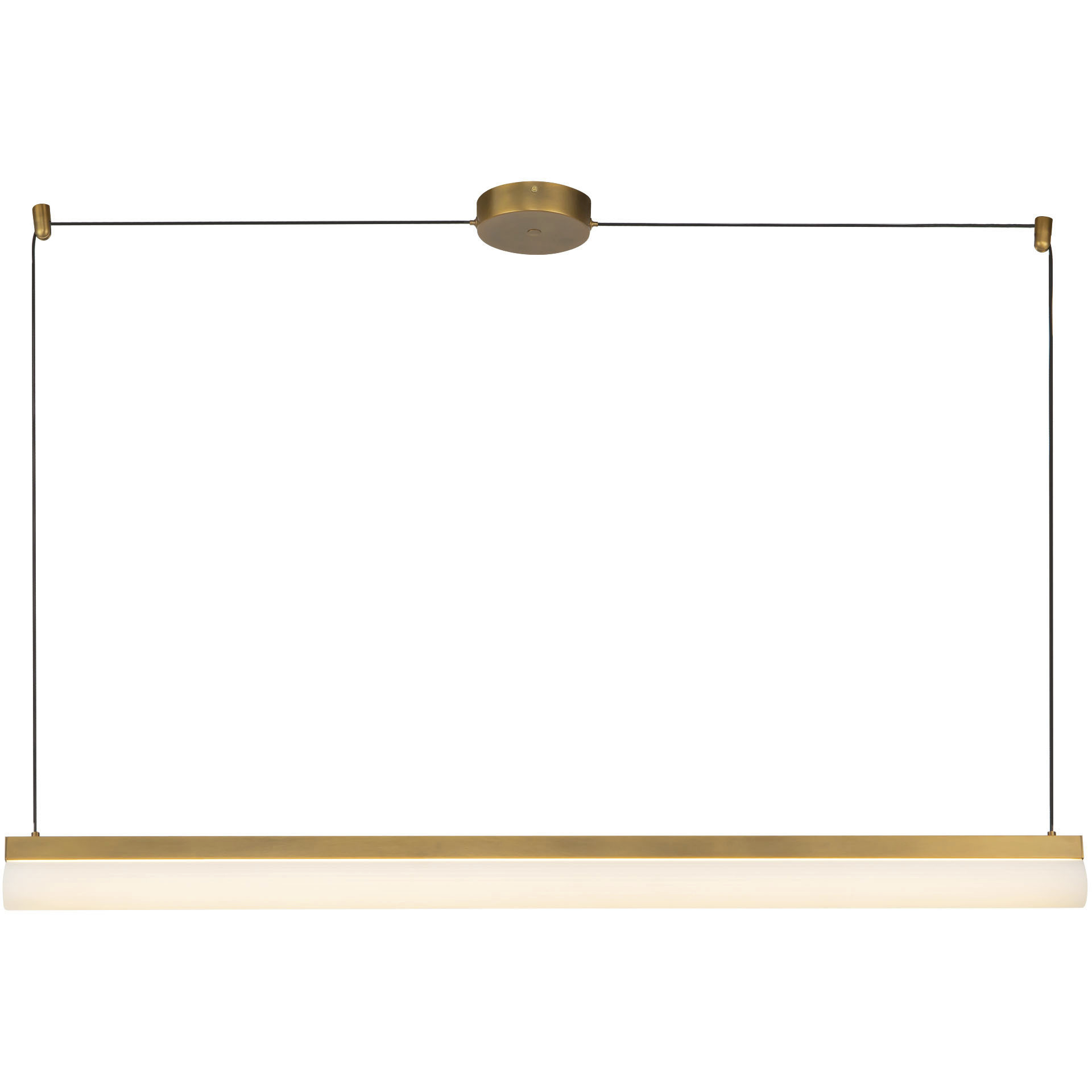Nio 45.25 inch Vintage Brass Linear Pendant Ceiling Light