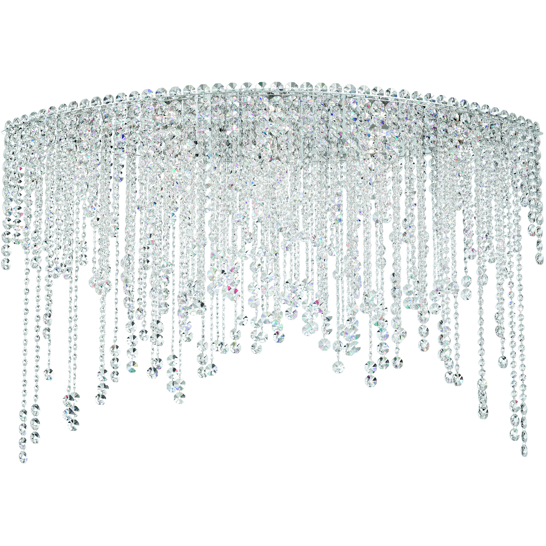 Chantant 8 Light 22 inch Polished Stainless Steel Flush Mount Ceiling Light in Radiance