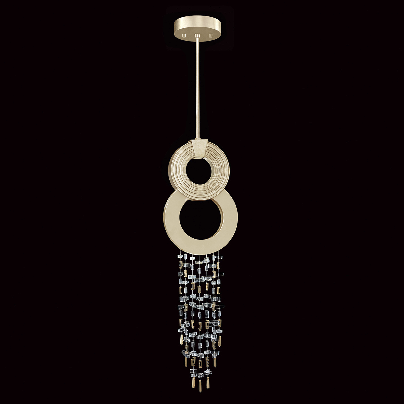 Capri 2 Light 10.5 inch Gold Pendant Ceiling Light
