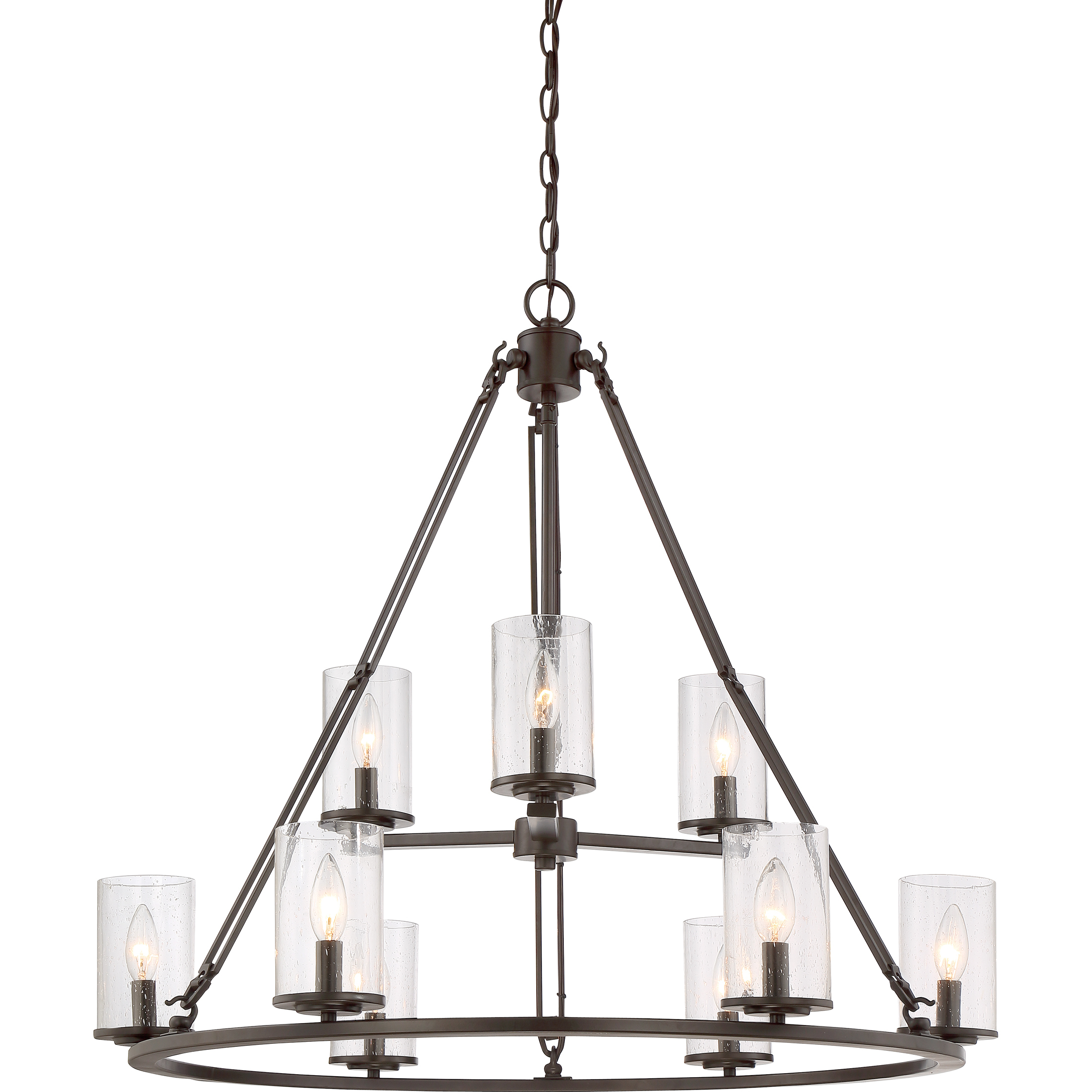 Buchanan 9 Light 33 inch Western Bronze Foyer Chandelier Ceiling Light