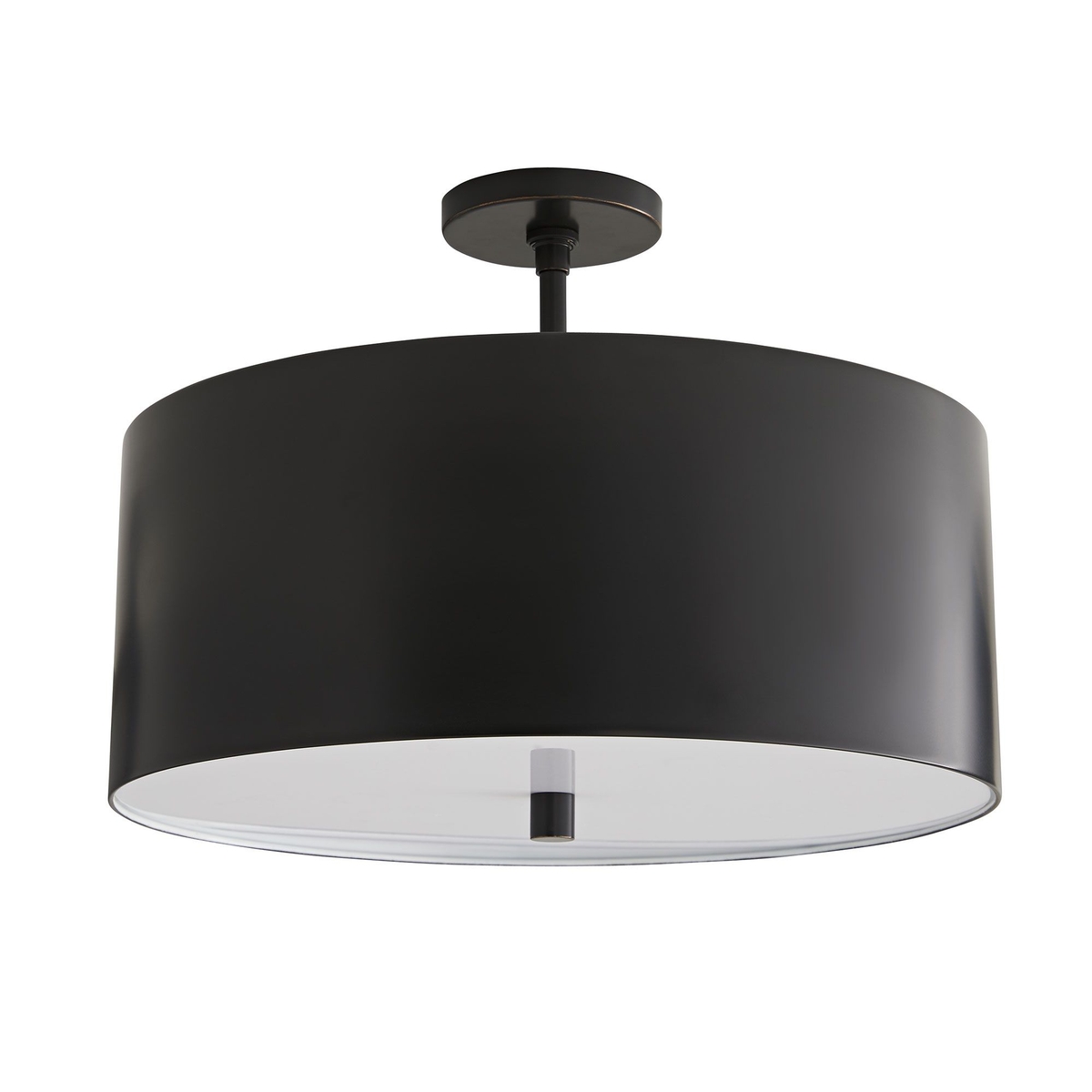Tarbell 3 Light 19.5 inch Bronze Semi-Flush Mount Ceiling Light, Essential Lighting