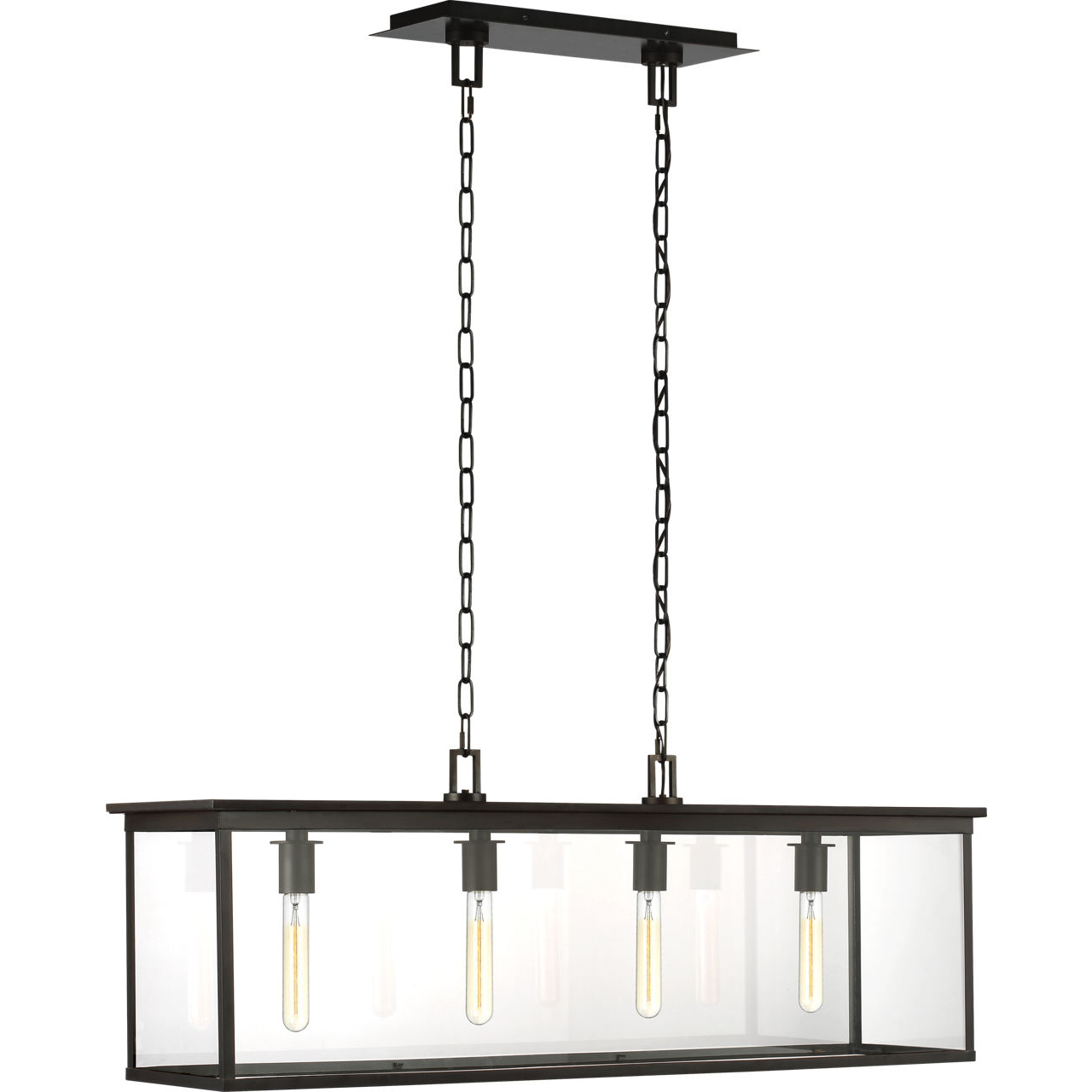 C&M by Chapman & Myers Freeport 4 Light 10.5 inch Heritage Copper Outdoor Linear Chandelier