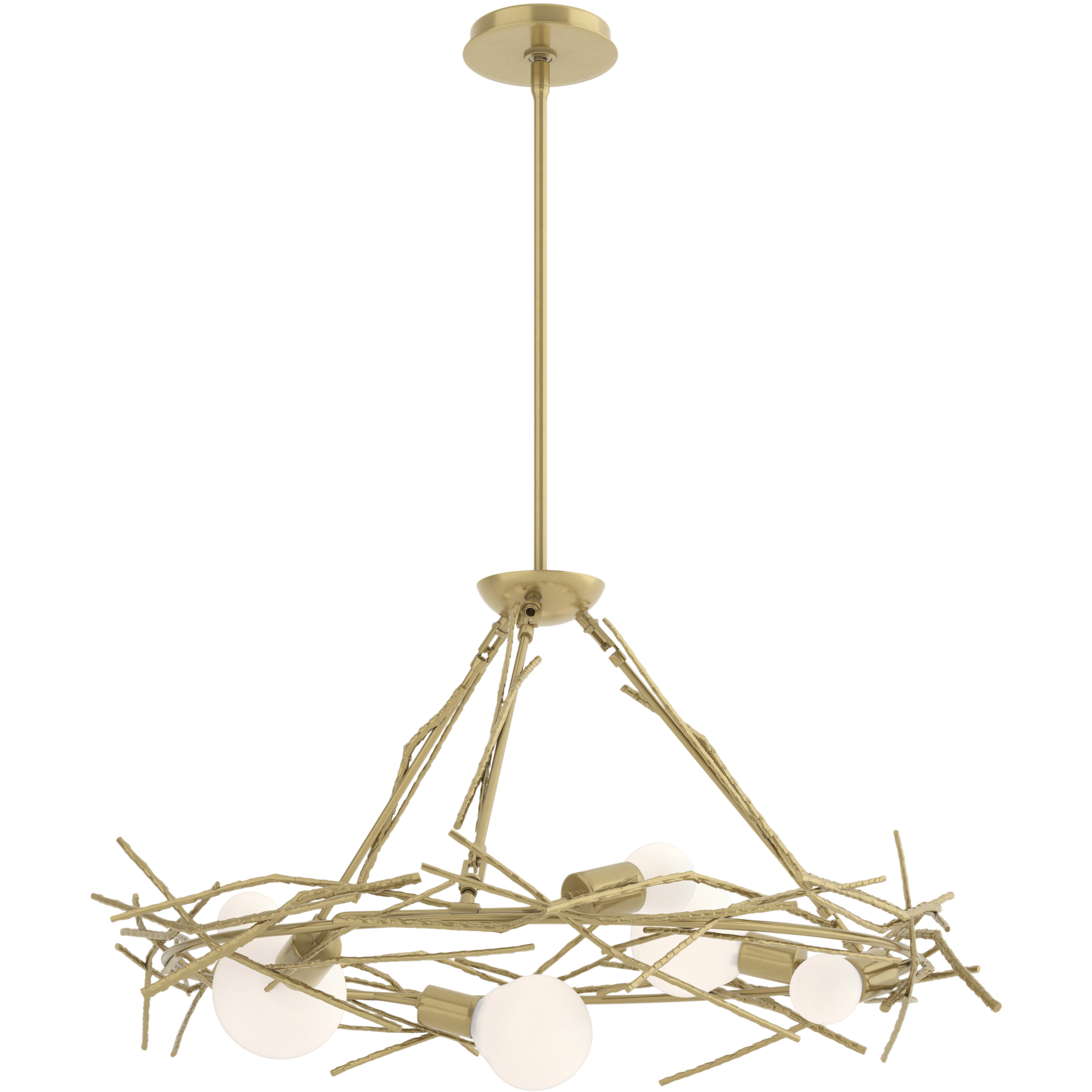 Brindille 6 Light 37.3 inch Modern Brass Circular Pendant Ceiling Light - Open Box