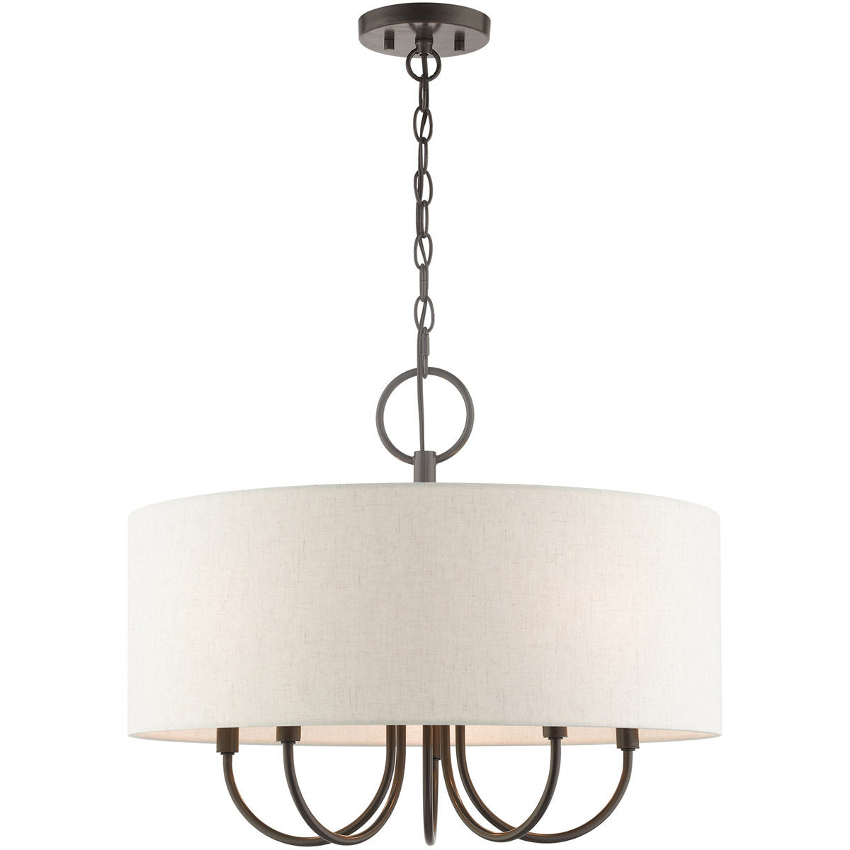 Blossom 5 Light 22 inch English Bronze Pendant Chandelier Ceiling Light
