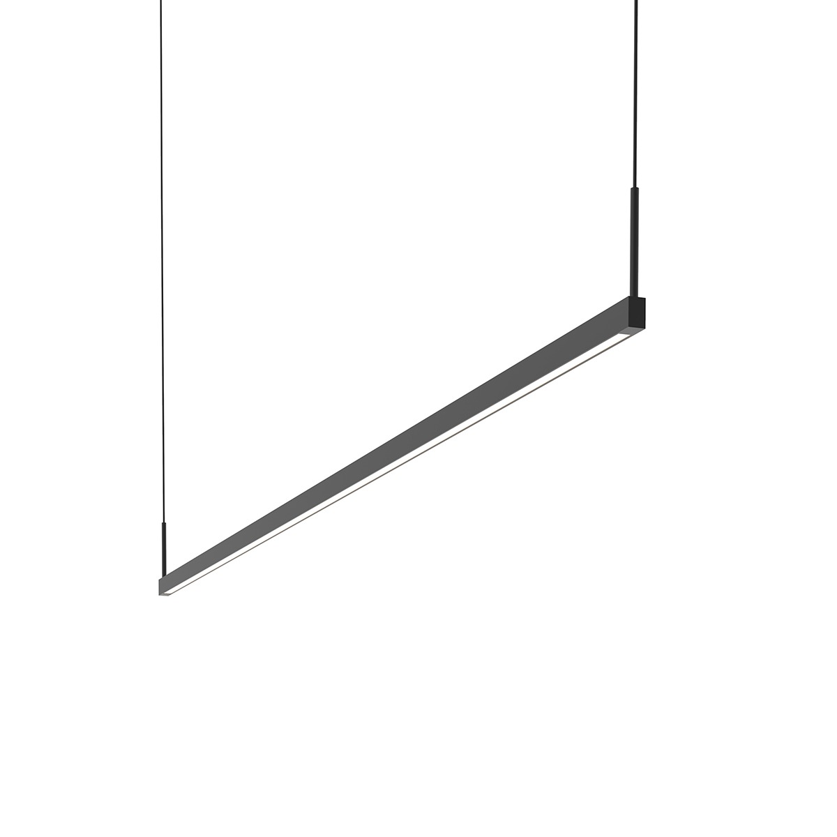 Thin-Line LED 72 inch Satin Black Pendant Ceiling Light