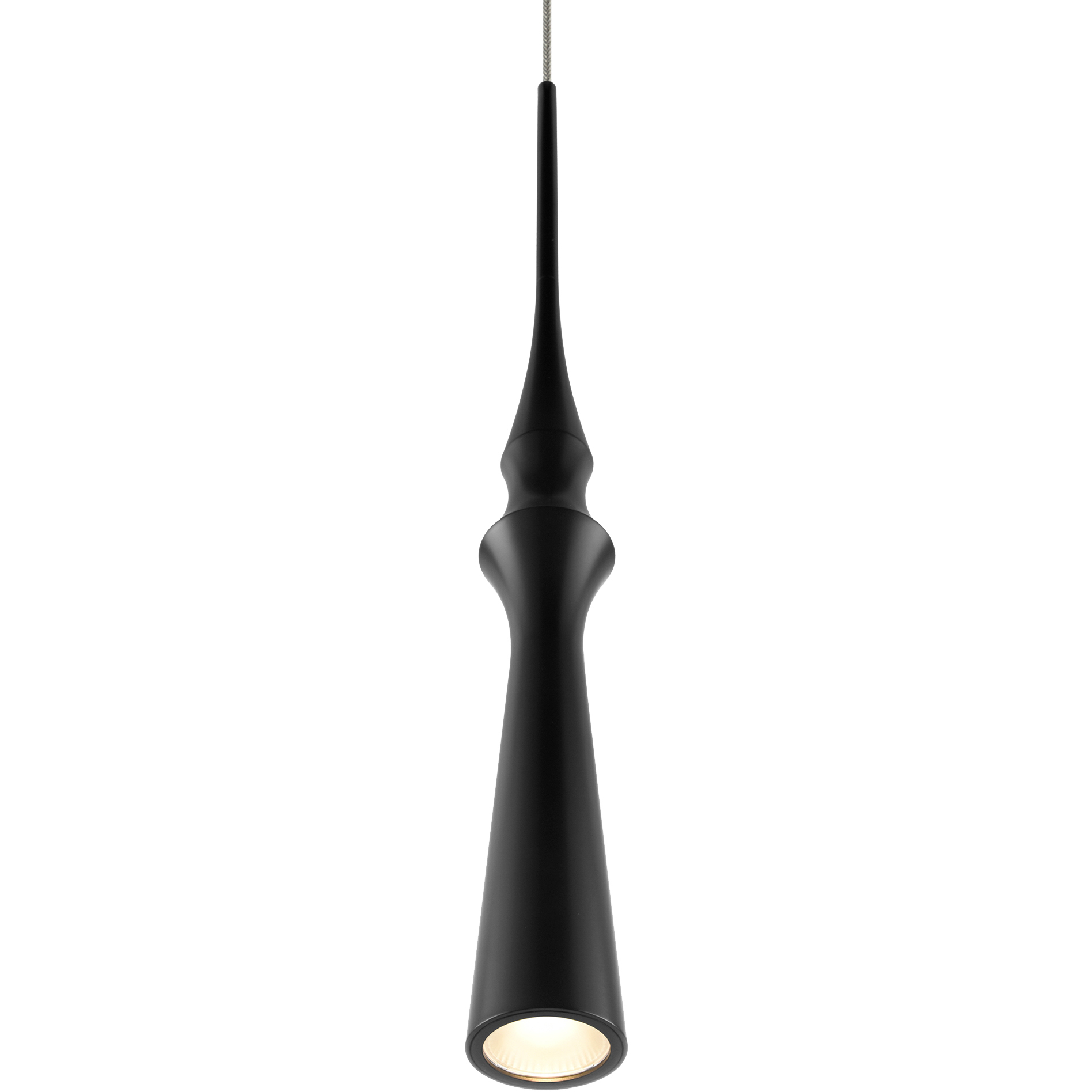 Polaris 5.25 inch Black Pendant Ceiling Light