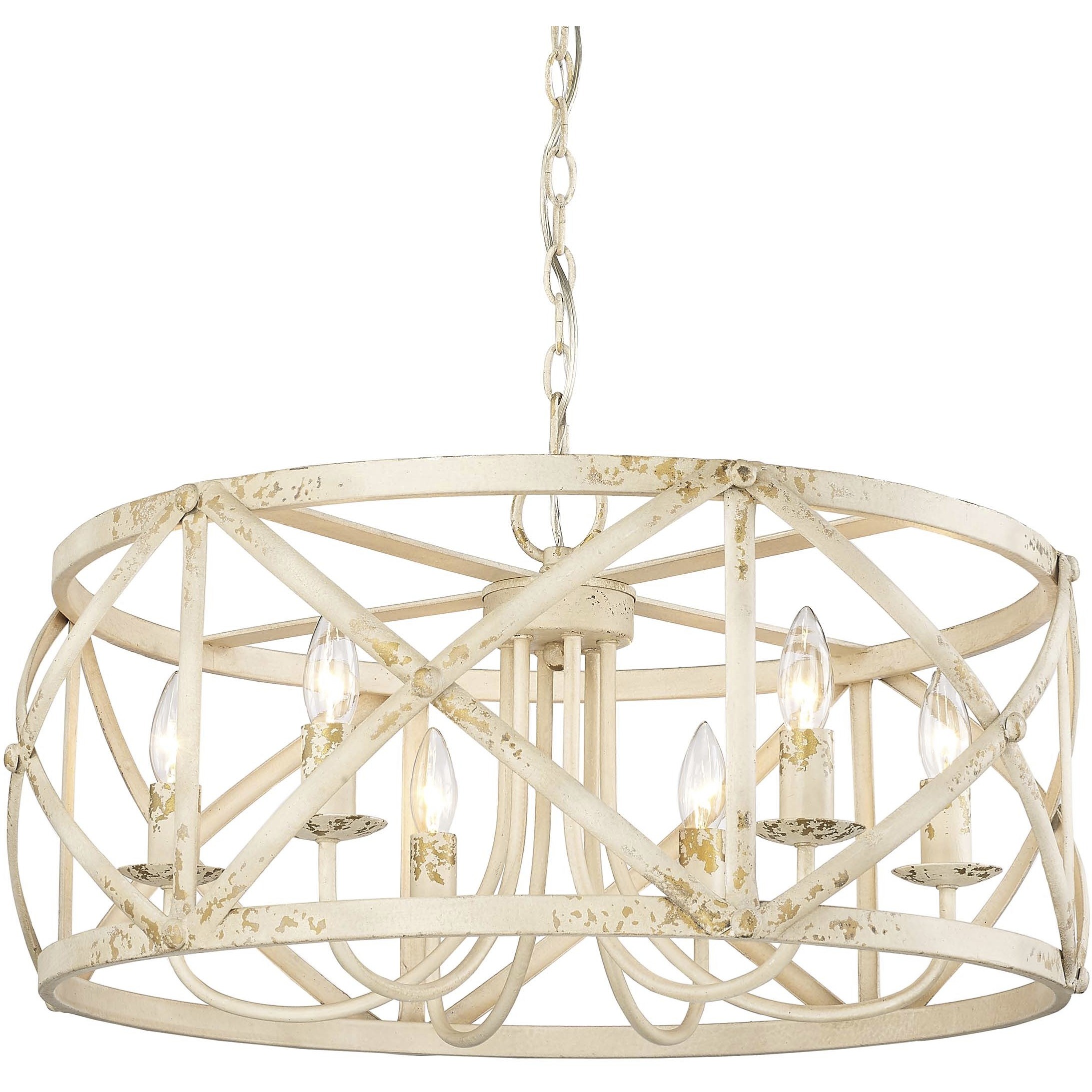 Alcott 6 Light 26.13 inch Antique Ivory Chandelier Ceiling Light