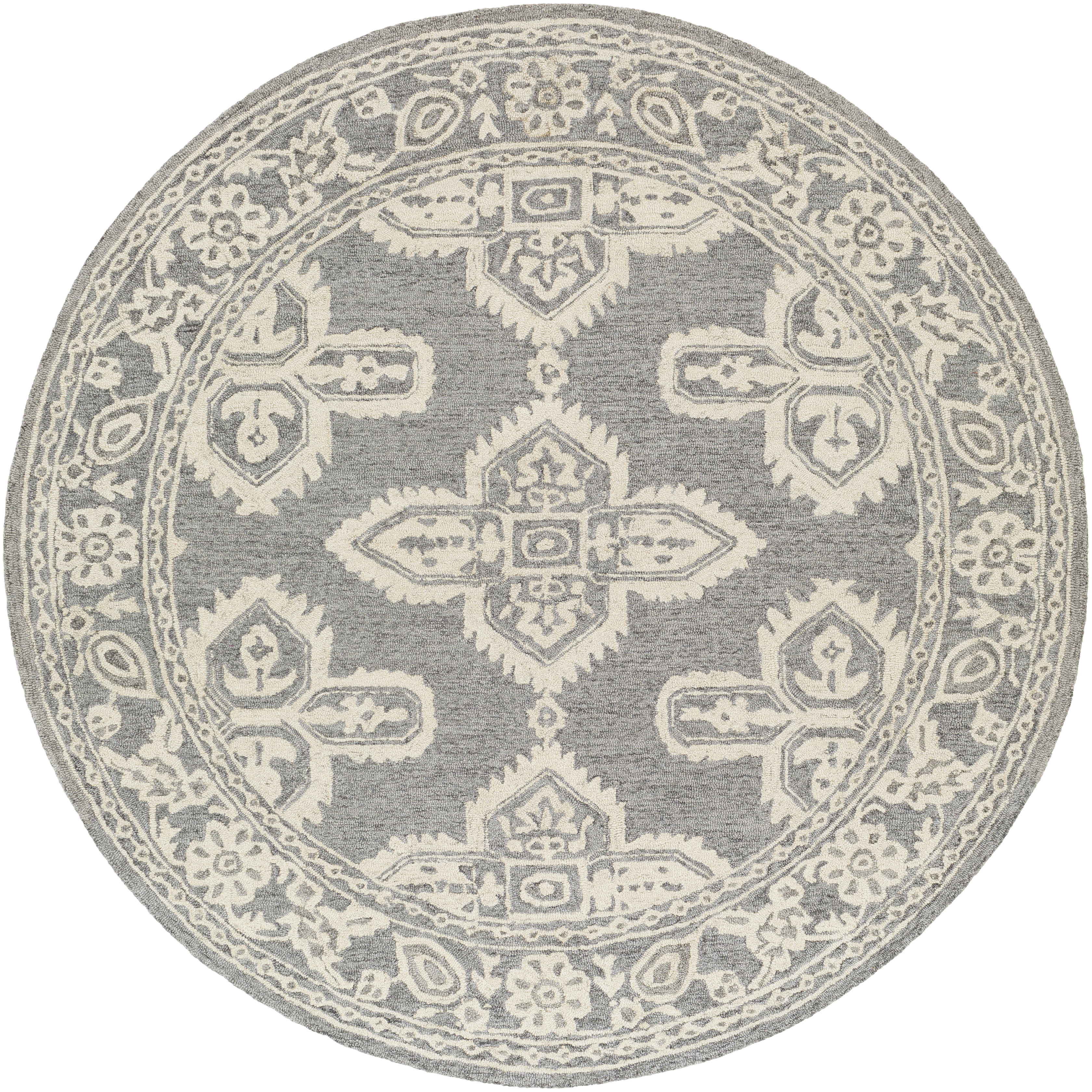 Granada 72 X 72 inch Gray Rug in 6 Ft Round, Round