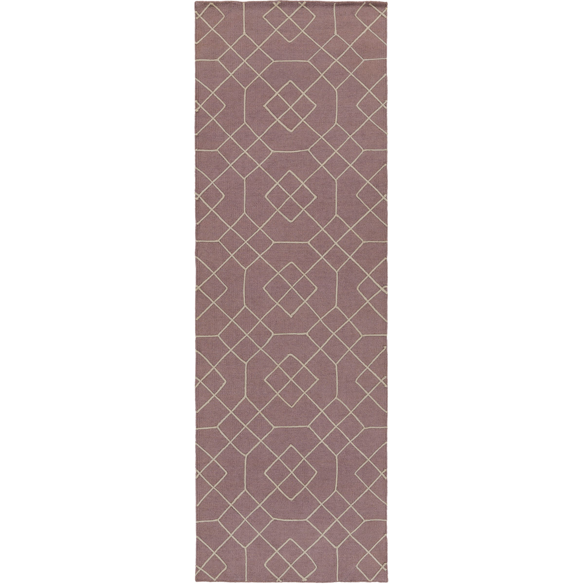 Seabrook 96 X 30 inch Mauve, Taupe Rug