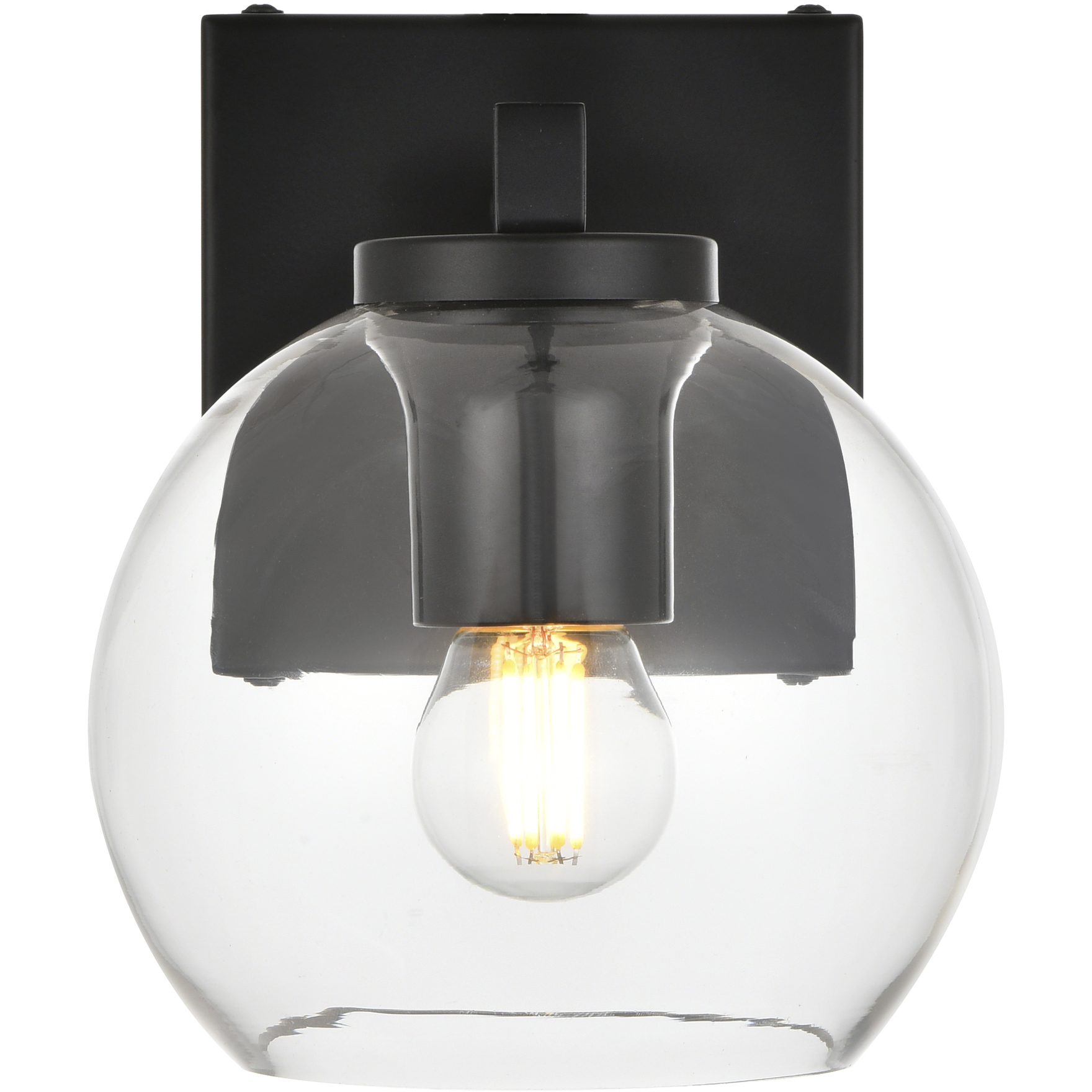 Juelz 1 Light 6 inch Black Bath Sconce Wall Light