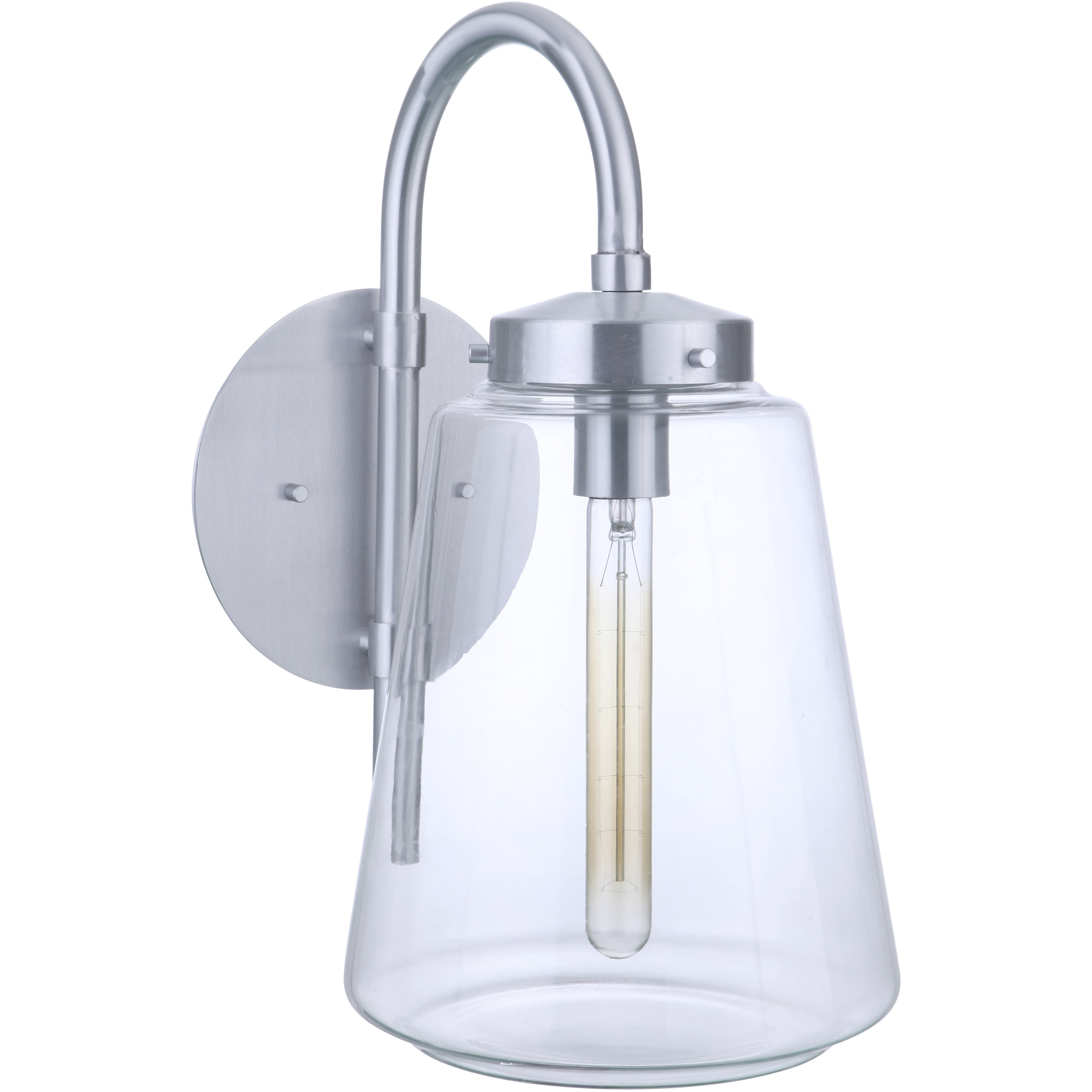 Laclede Outdoor Wall Mount in Satin Aluminum, Large