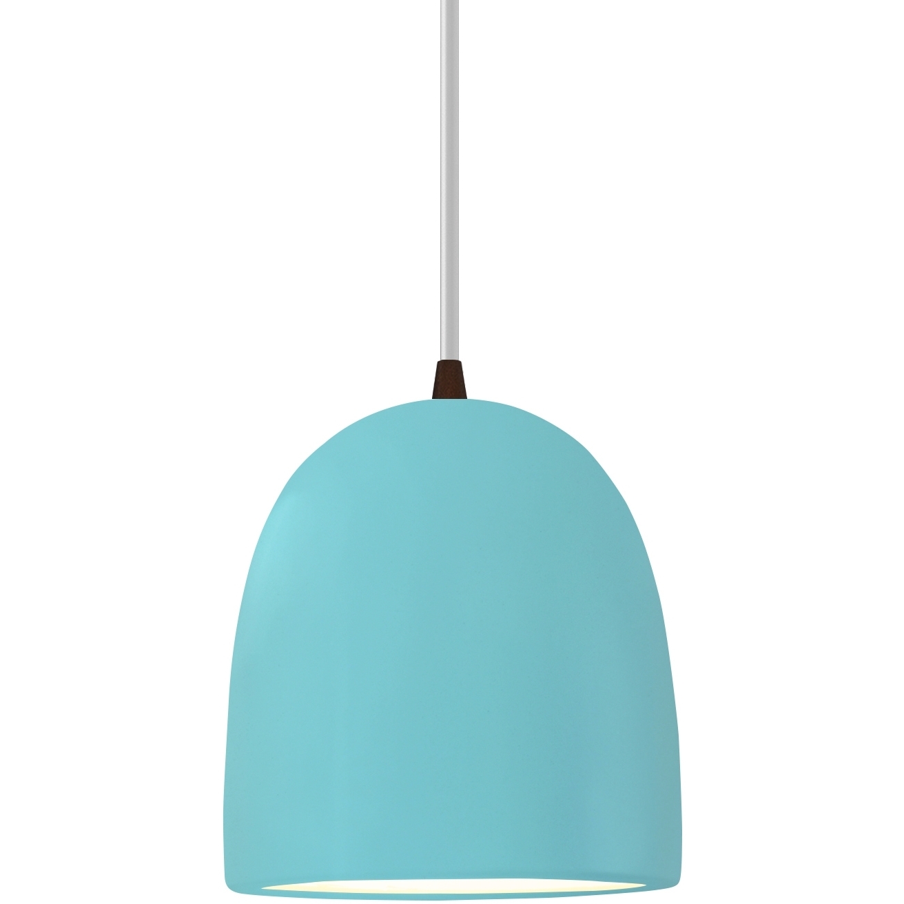 Radiance Collection LED 9 inch Dark Bronze and Reflecting Pool and White Pendant Ceiling Light